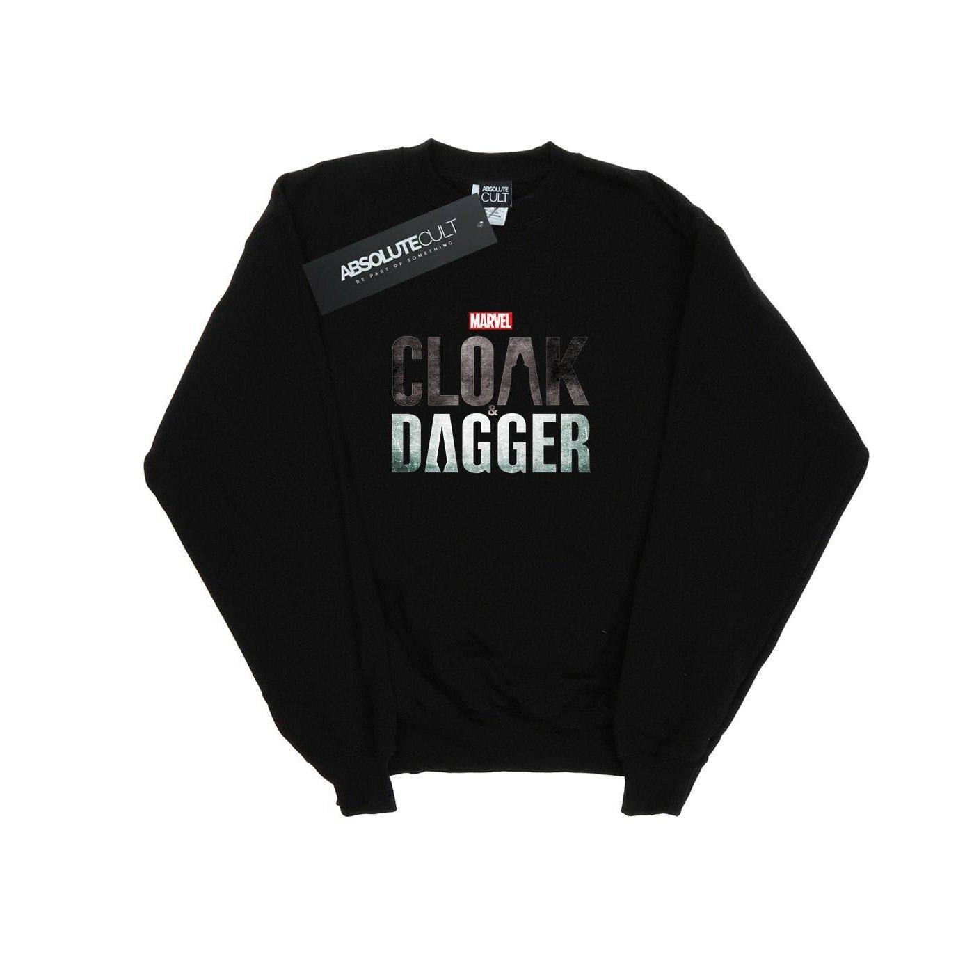 Cloak And Dagger Logo Sweatshirt Herren Schwarz M von MARVEL