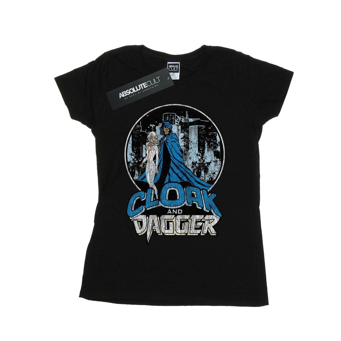 Cloak And Dagger Retro Tshirt Damen Schwarz M von MARVEL