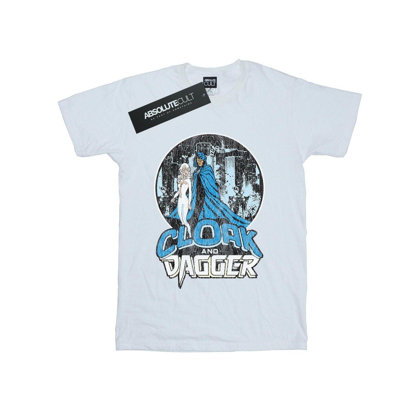 Cloak And Dagger Retro Tshirt Herren Weiss XL von MARVEL