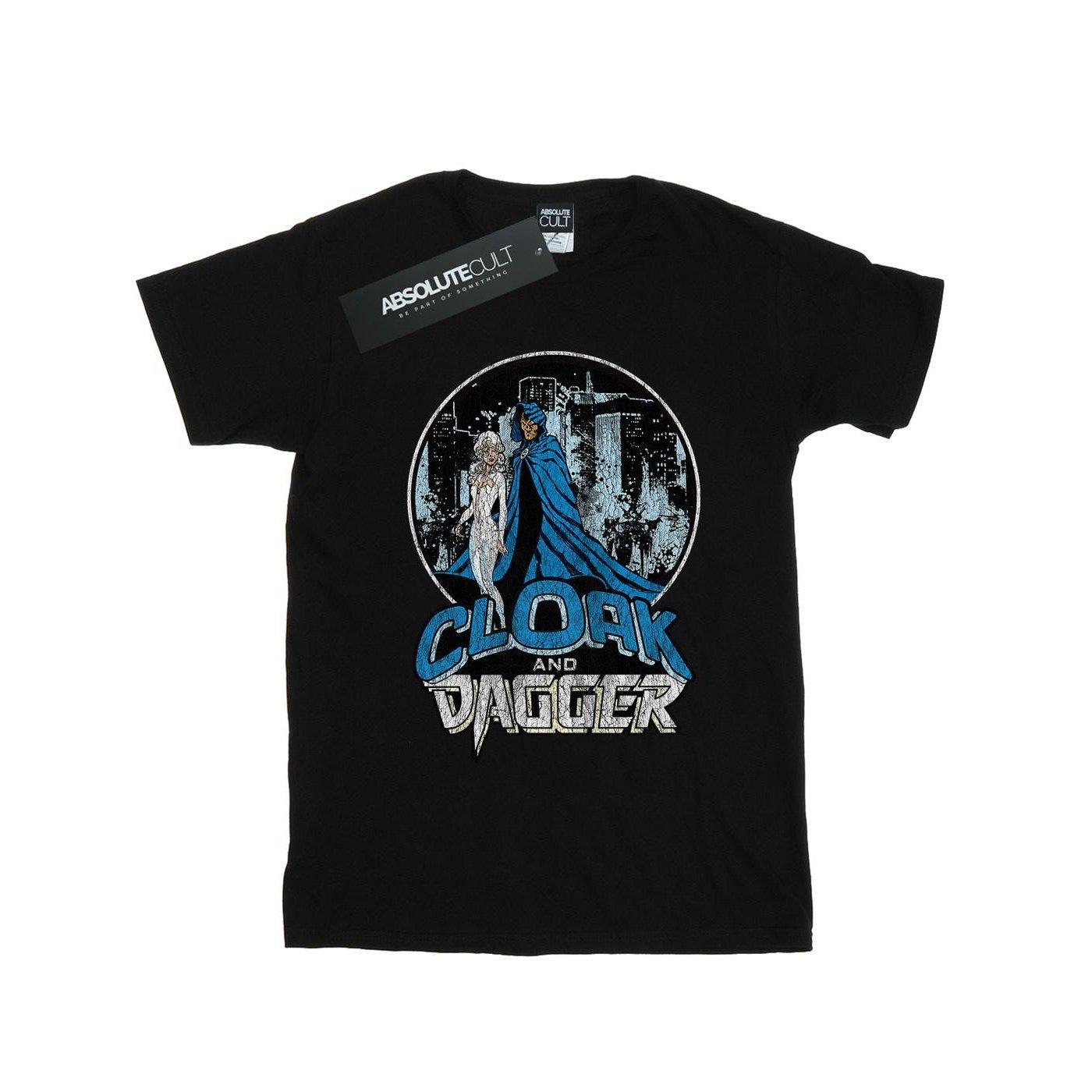 Cloak And Dagger Retro Tshirt Jungen Schwarz 116 von MARVEL