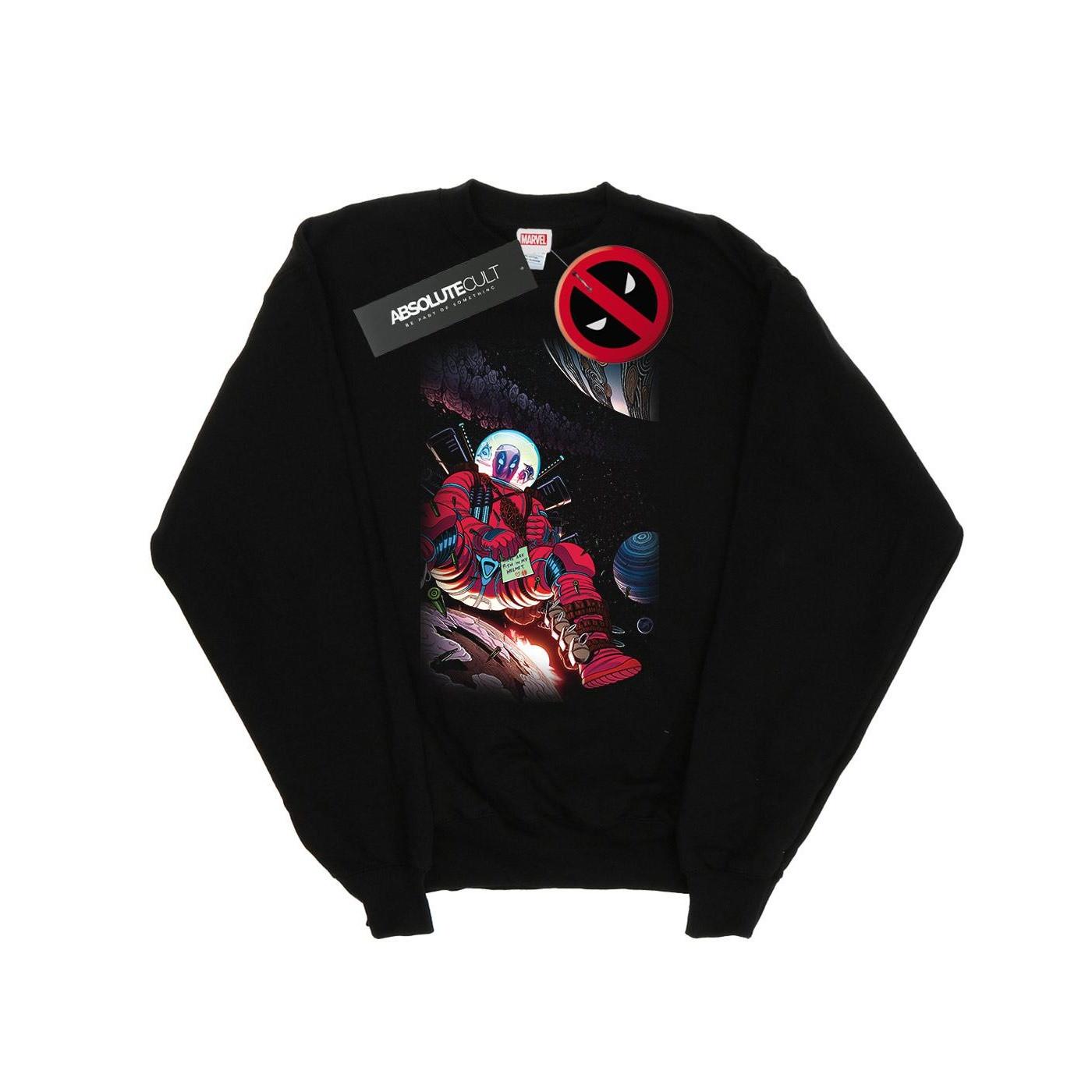 Deadpool Astronaut Sweatshirt Damen Schwarz M von MARVEL