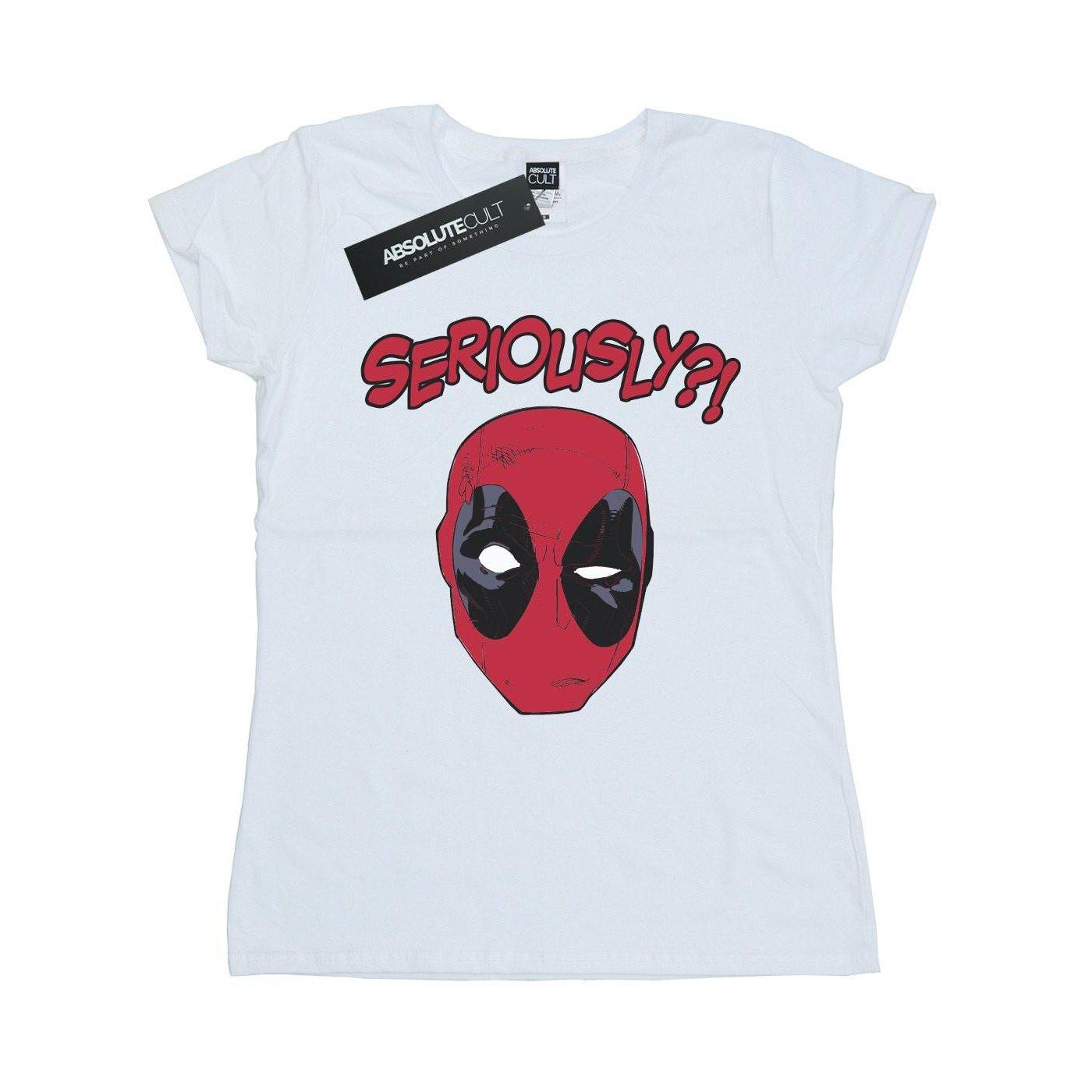 Deadpool Seriously Tshirt Damen Weiss XL von MARVEL