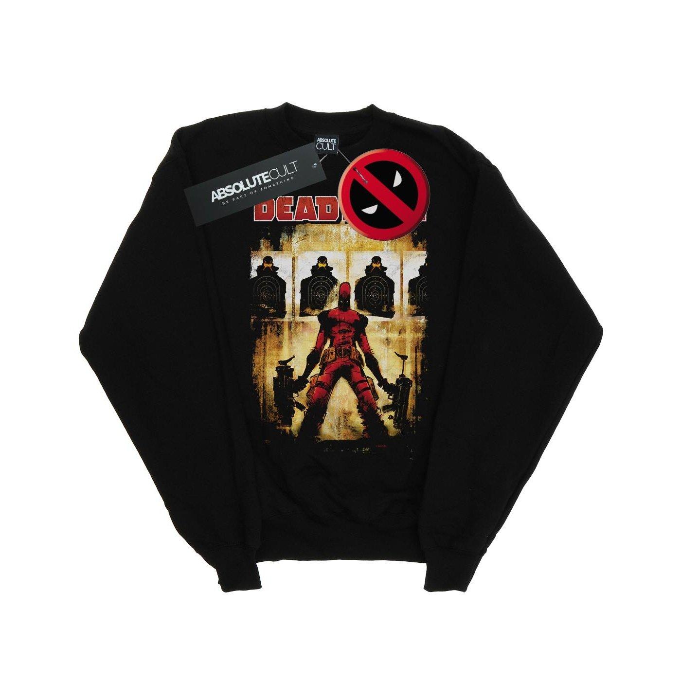 Deadpool Target Practice Sweatshirt Herren Schwarz L von MARVEL