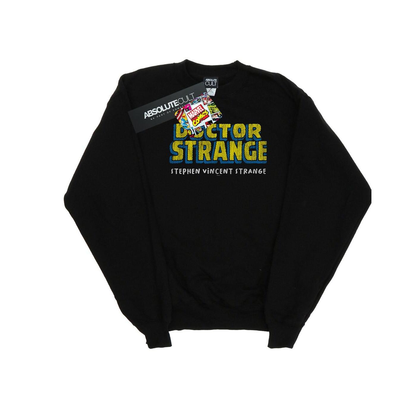 Doctor Strange Aka Stephen Vincent Strange Sweatshirt Mädchen Schwarz 116 von MARVEL