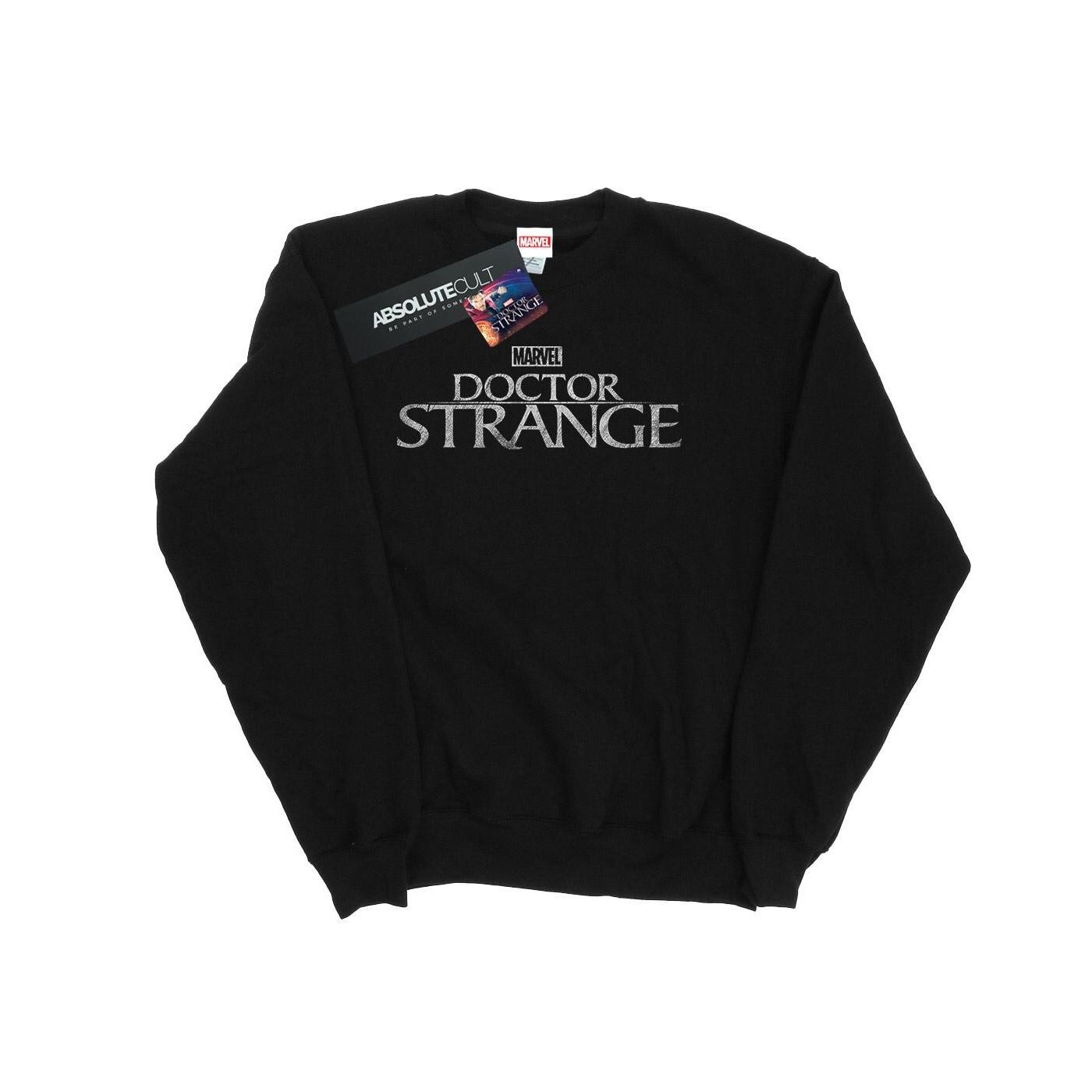 Doctor Strange Logo Sweatshirt Jungen Schwarz 140/146 von MARVEL