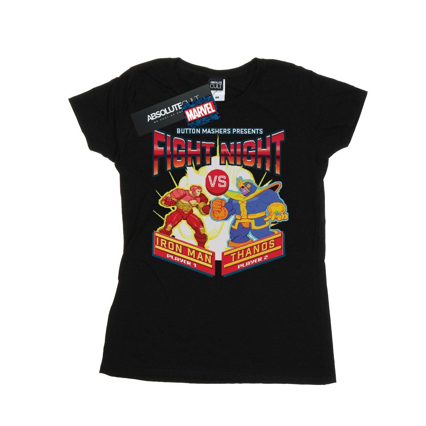 Fight Night Iron Man Vs Thanos Tshirt Damen Schwarz L von MARVEL