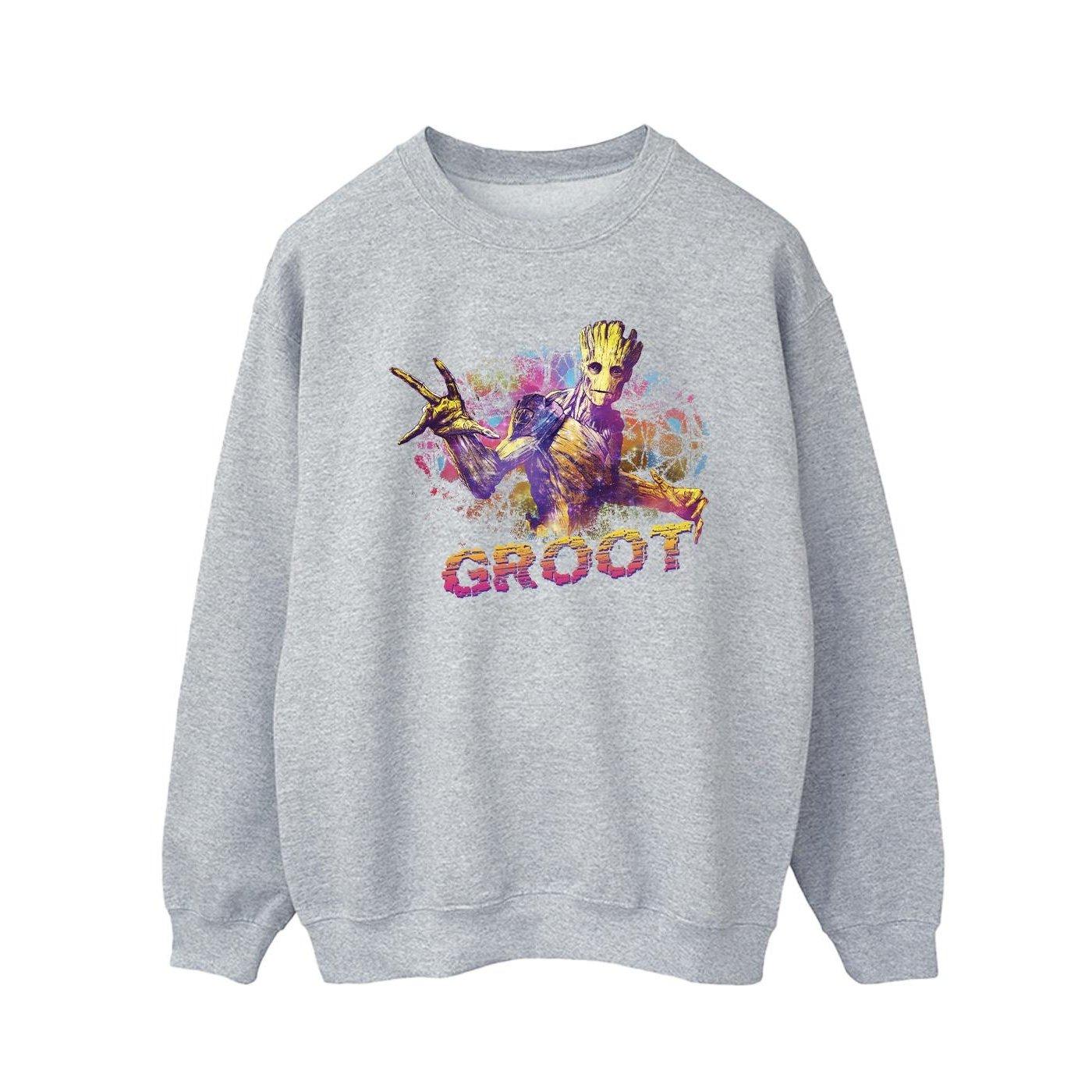Guardians Of The Galaxy Abstract Groot Sweatshirt Herren Grau S von MARVEL