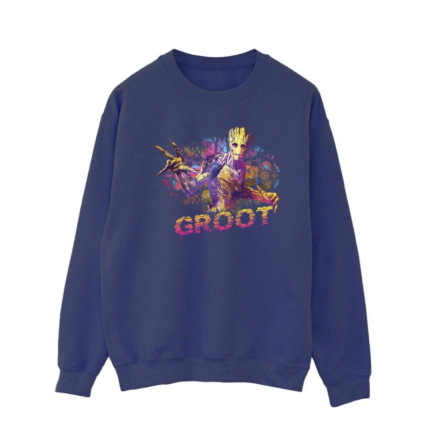 Guardians Of The Galaxy Abstract Groot Sweatshirt Herren Marine L von MARVEL