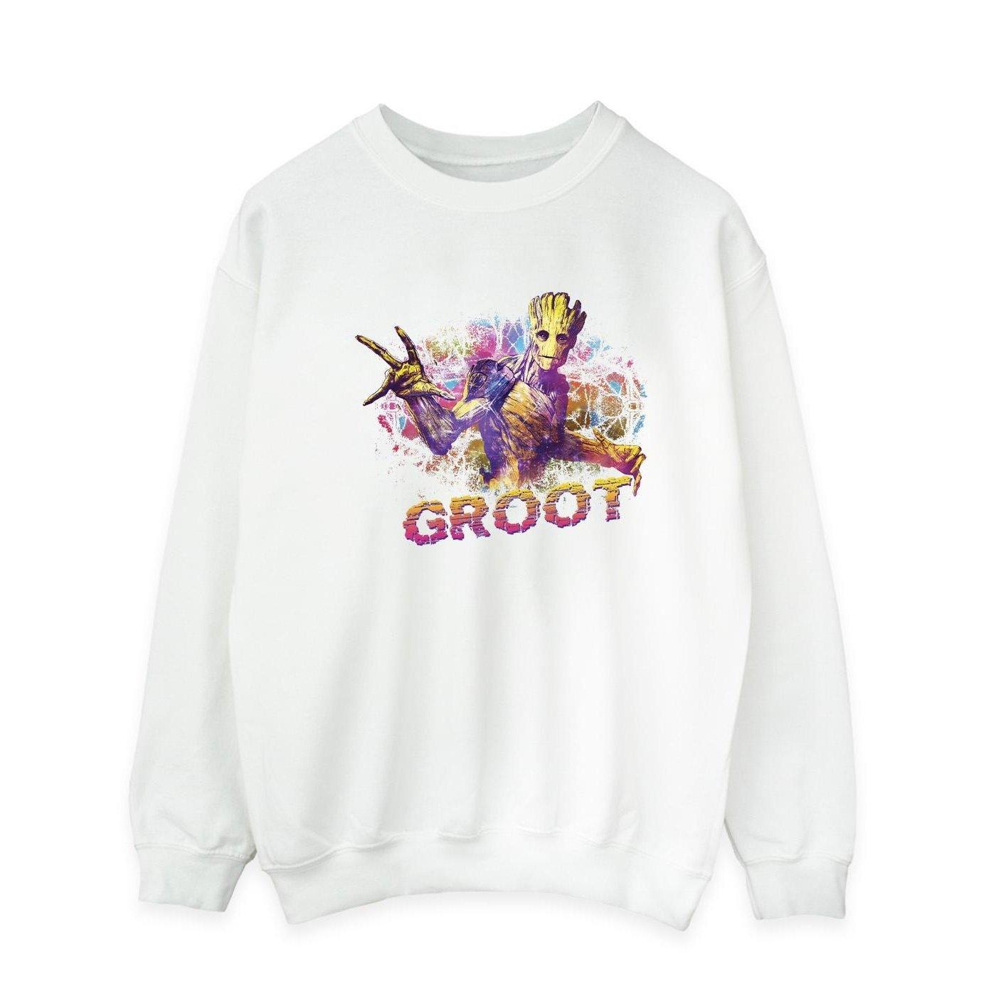 Guardians Of The Galaxy Abstract Groot Sweatshirt Herren Weiss M von MARVEL