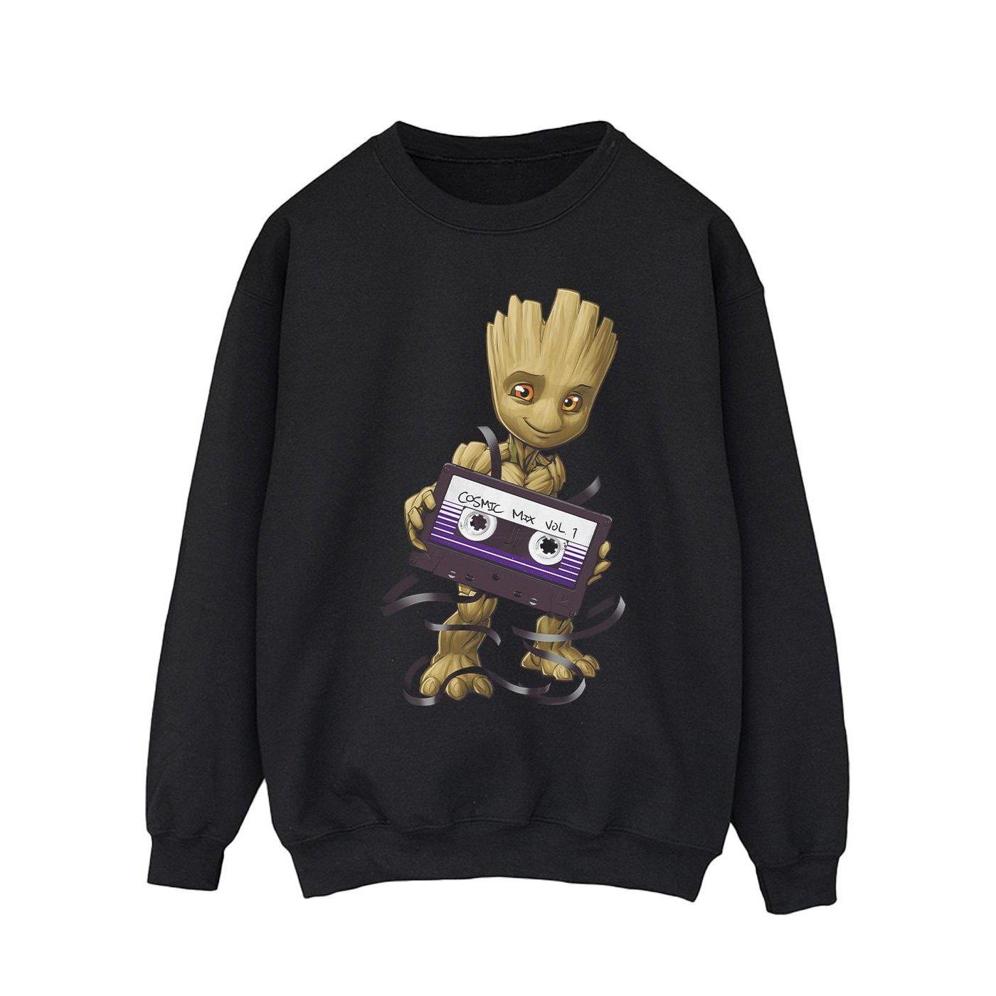 Guardians Of The Galaxy Groot Cosmic Tape Sweatshirt Herren Schwarz M von MARVEL