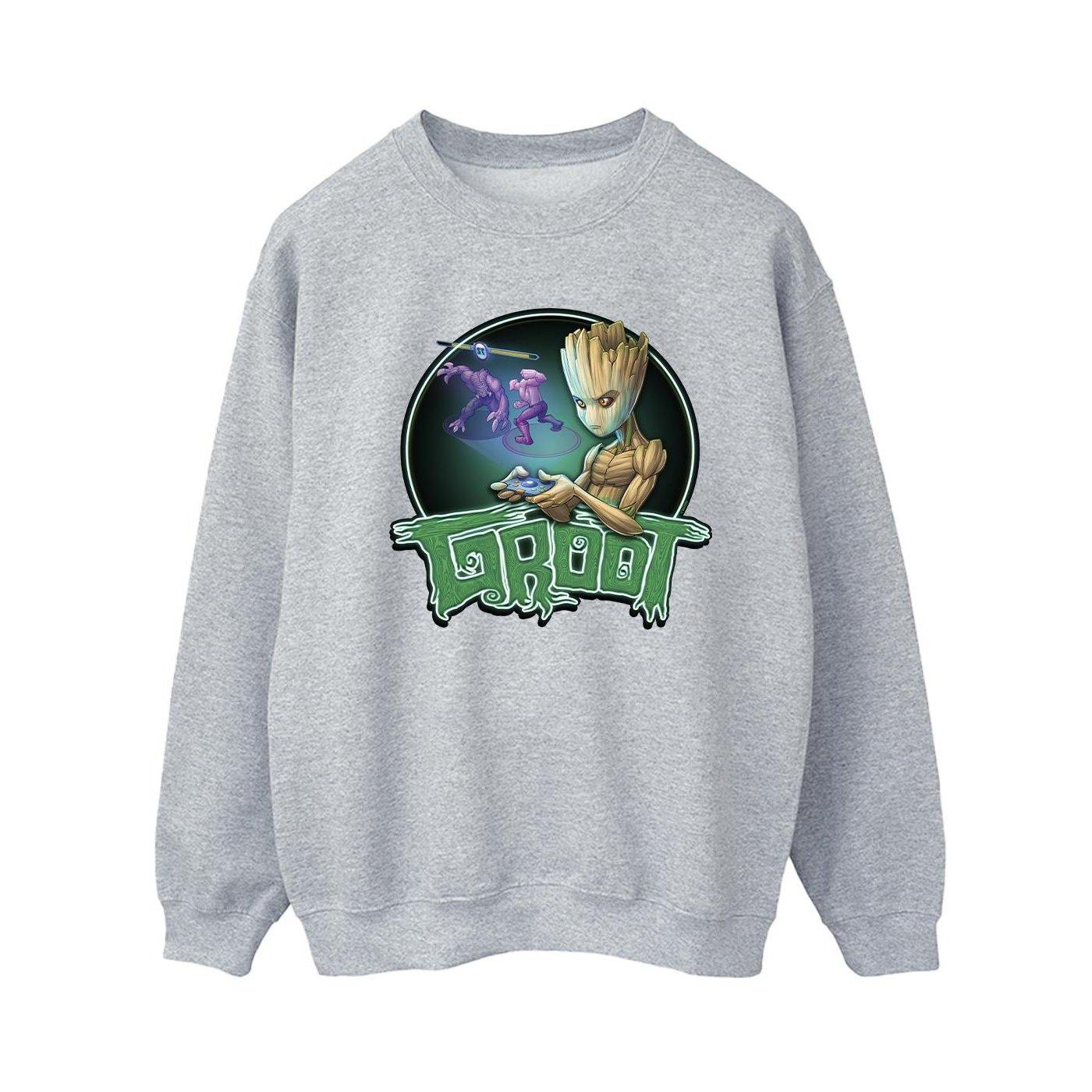 Guardians Of The Galaxy Groot Gaming Ring Sweatshirt Damen Grau L von MARVEL