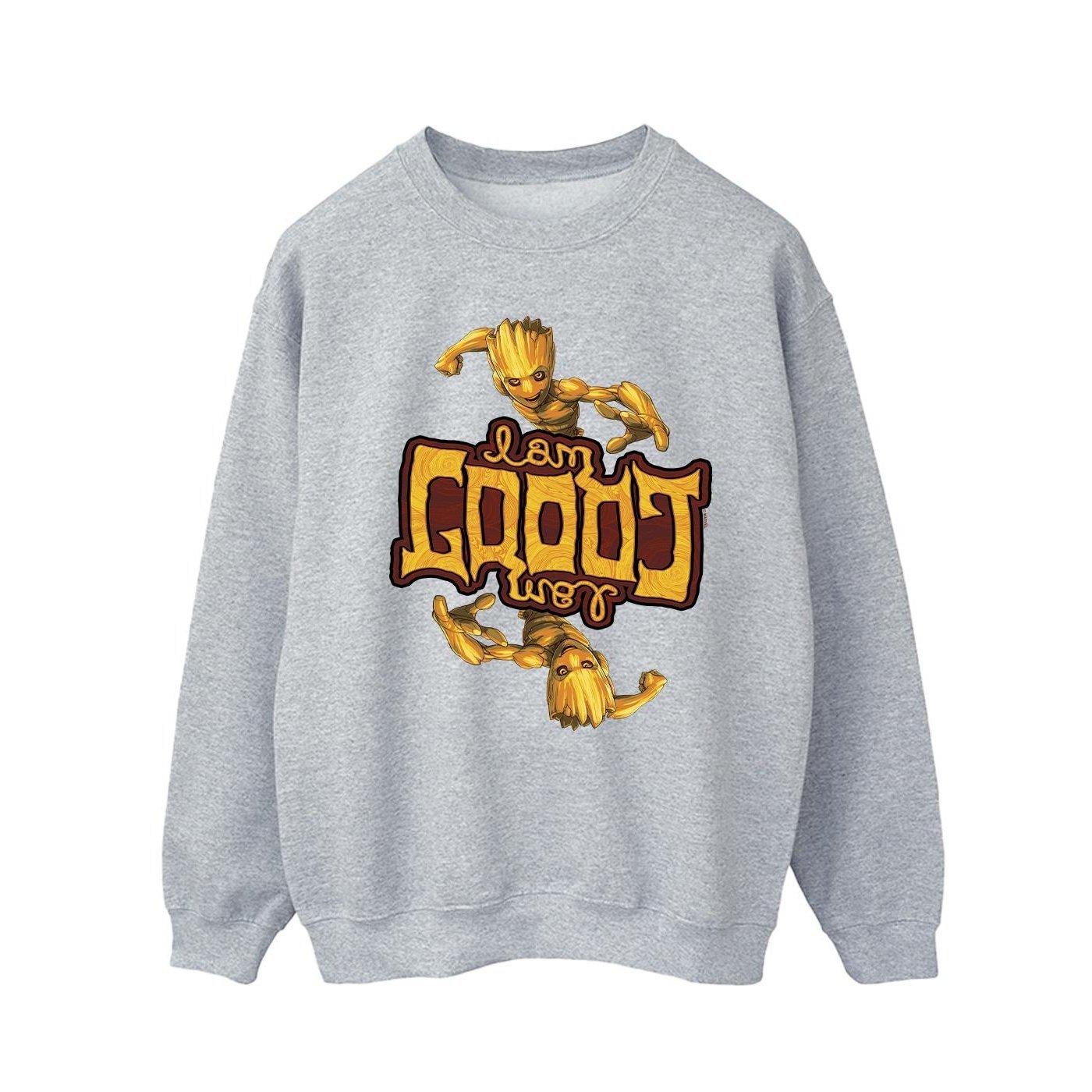 Guardians Of The Galaxy Groot Inverted Grain Sweatshirt Herren Grau S von MARVEL