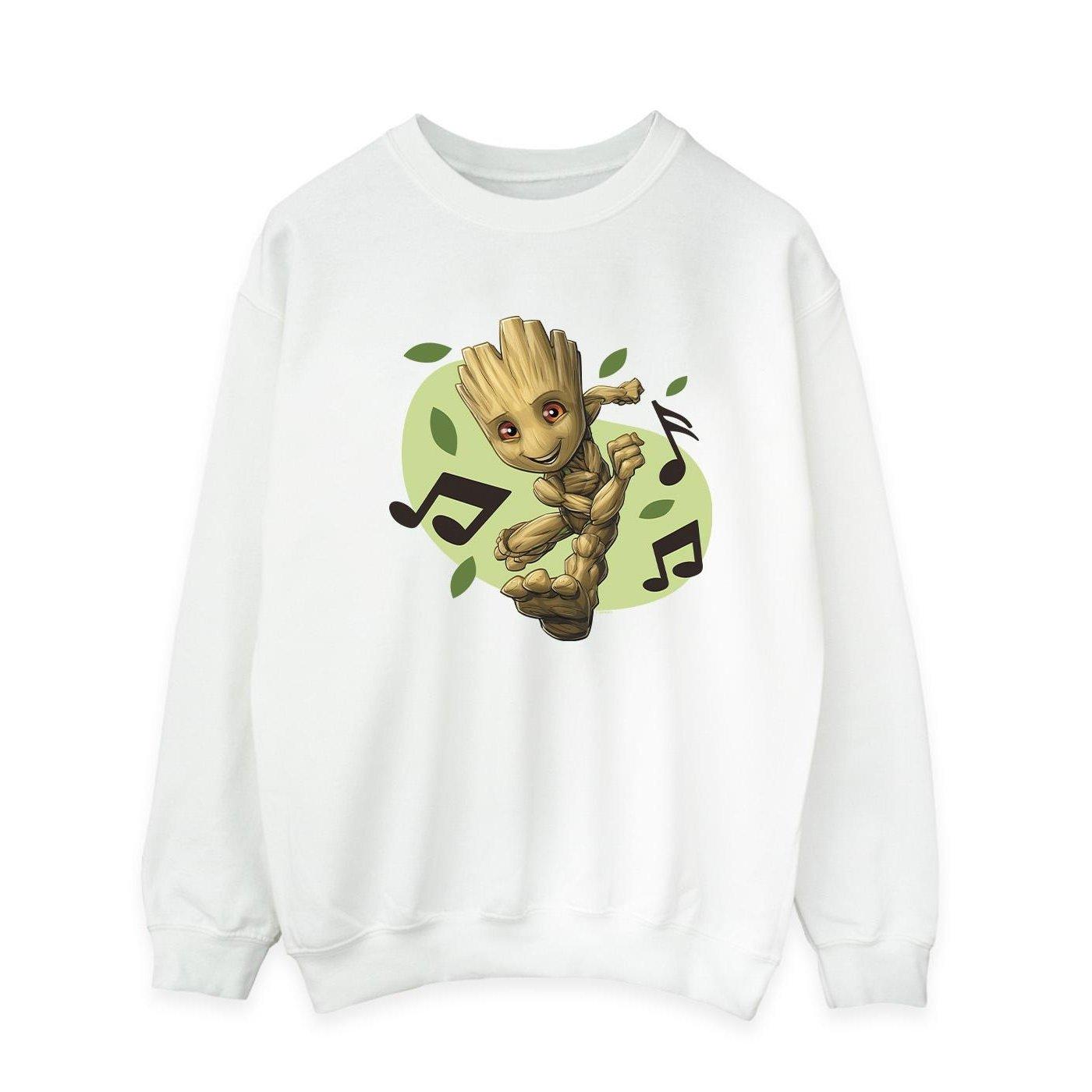 Guardians Of The Galaxy Groot Musical Notes Sweatshirt Herren Weiss XL von MARVEL