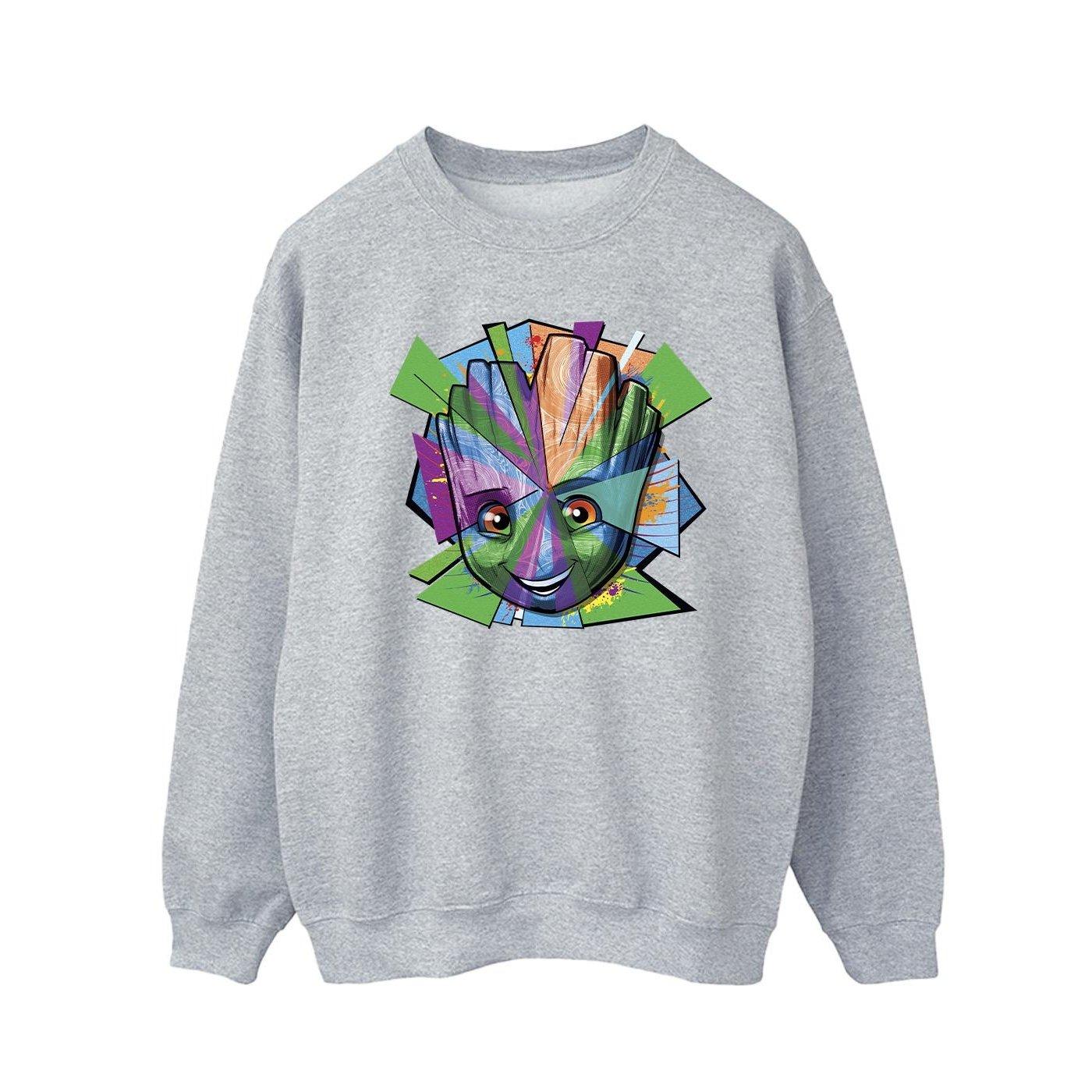 Guardians Of The Galaxy Groot Shattered Sweatshirt Herren Grau L von MARVEL