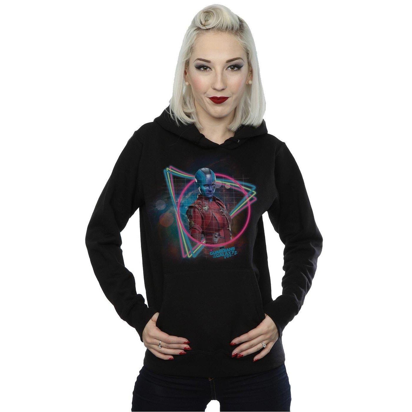 Guardians Of The Galaxy Neon Nebula Kapuzenpullover Damen Schwarz M von MARVEL