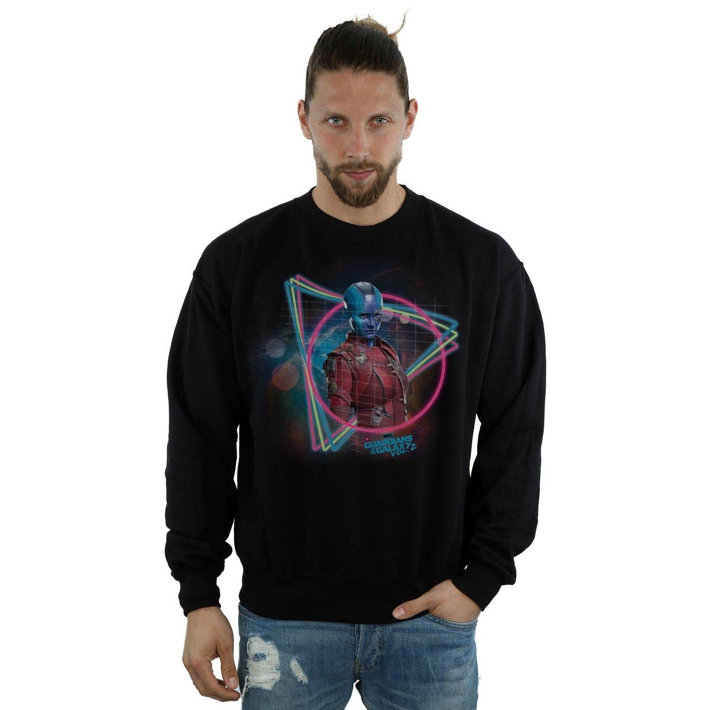 Guardians Of The Galaxy Neon Nebula Sweatshirt Herren Schwarz S von MARVEL