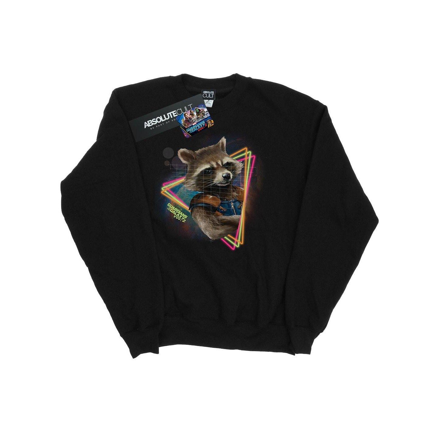 Guardians Of The Galaxy Neon Rocket Sweatshirt Herren Schwarz XL von MARVEL