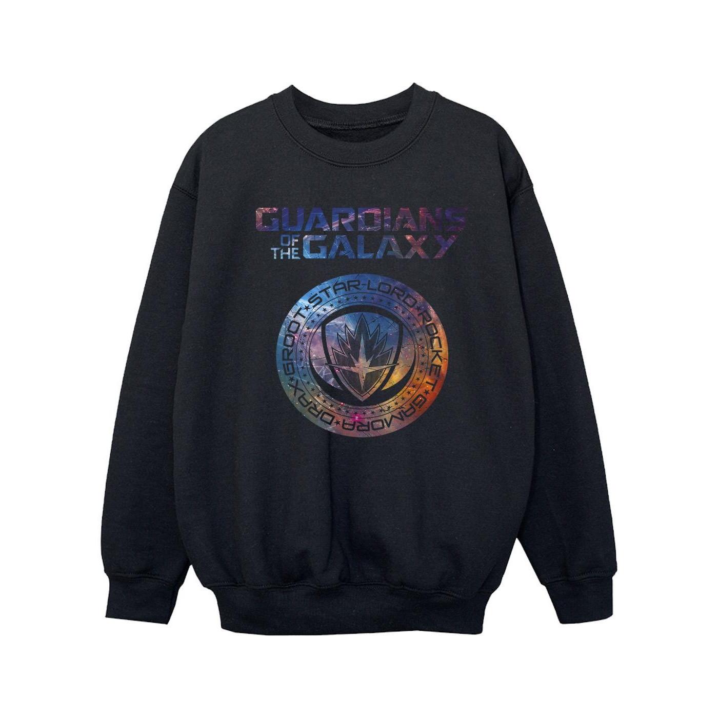 Guardians Of The Galaxy Stars Fill Logo Sweatshirt Mädchen Schwarz 116 von MARVEL