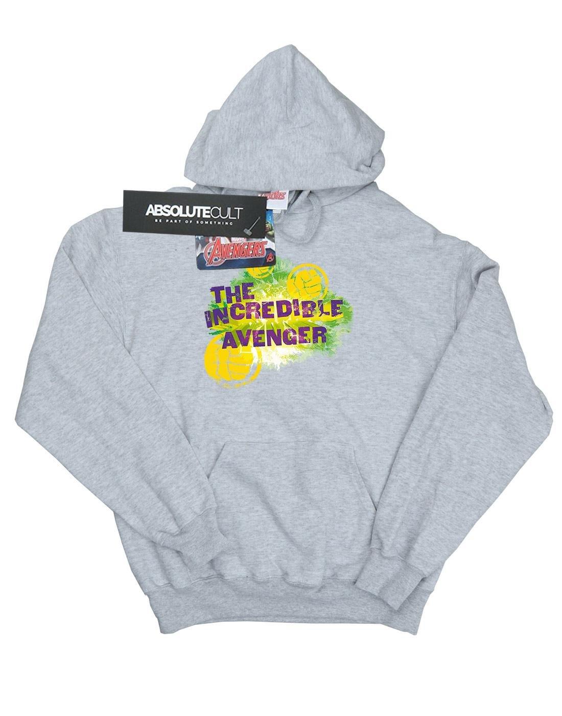 Hulk Incredible Avenger Kapuzenpullover Mädchen Grau 152-158 von MARVEL