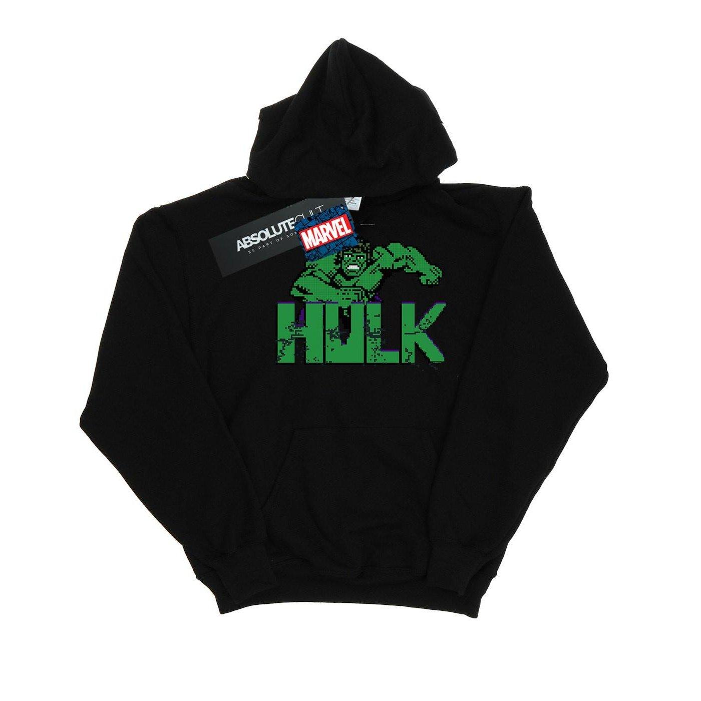 Hulk Pixelated Kapuzenpullover Mädchen Schwarz 116 von MARVEL