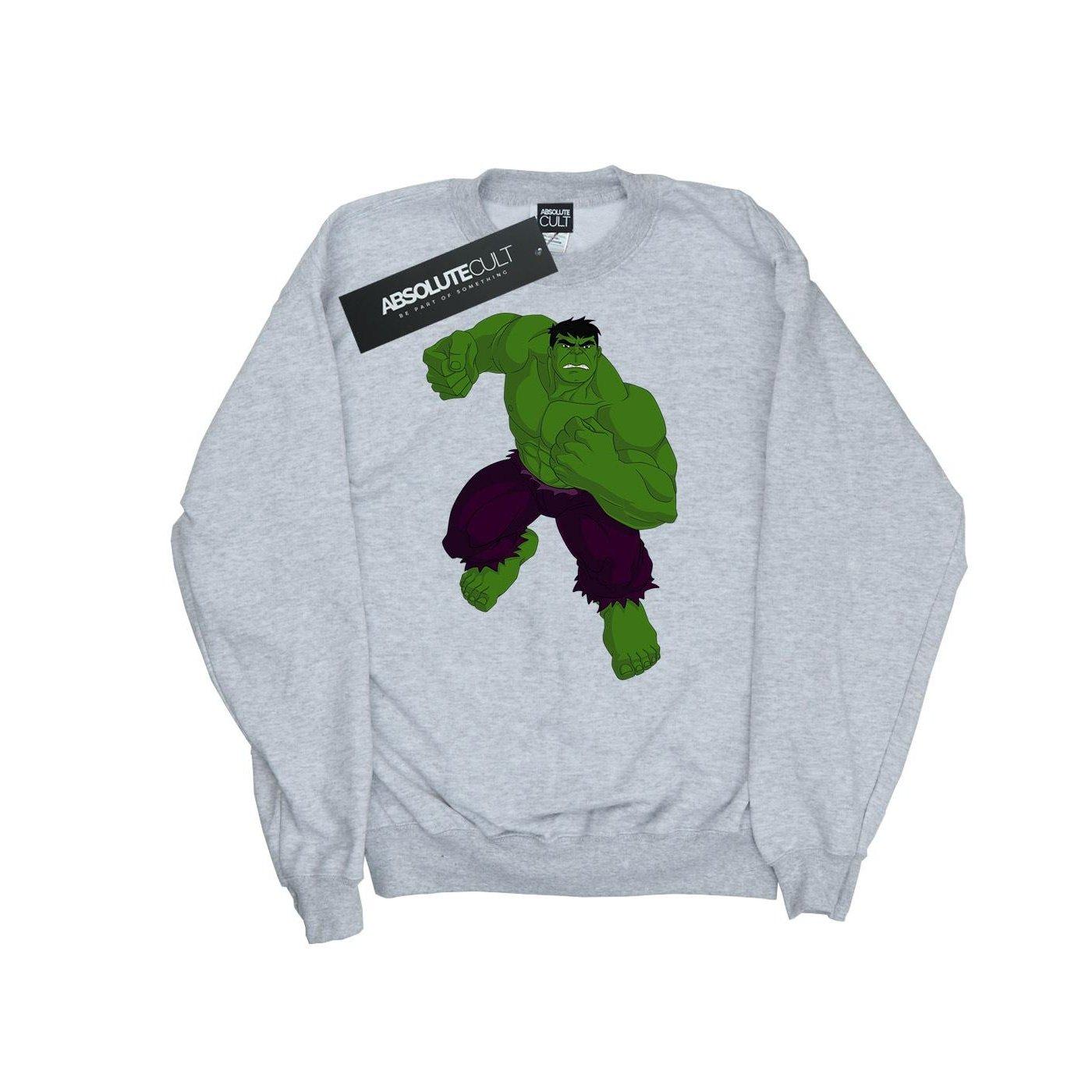 Hulk Pose Sweatshirt Damen Grau XL von MARVEL