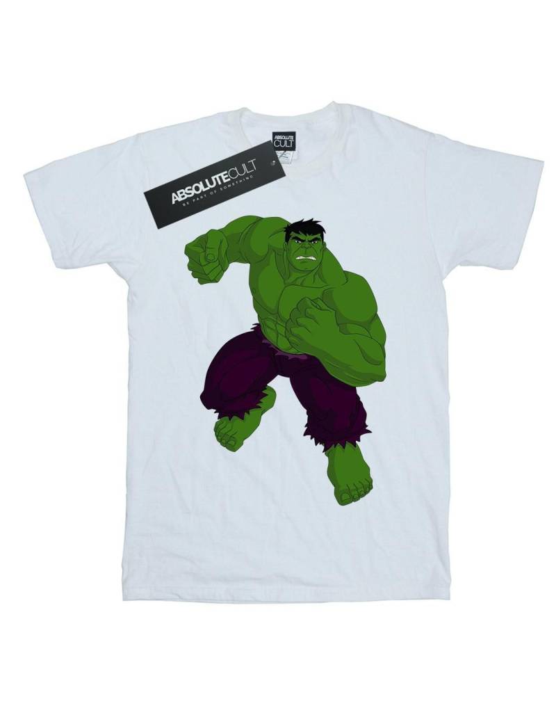 Hulk Pose Tshirt Herren Weiss L von MARVEL