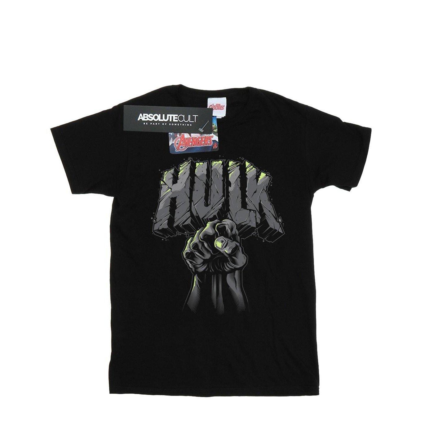 Hulk Punch Logo Tshirt Herren Schwarz 3XL von MARVEL