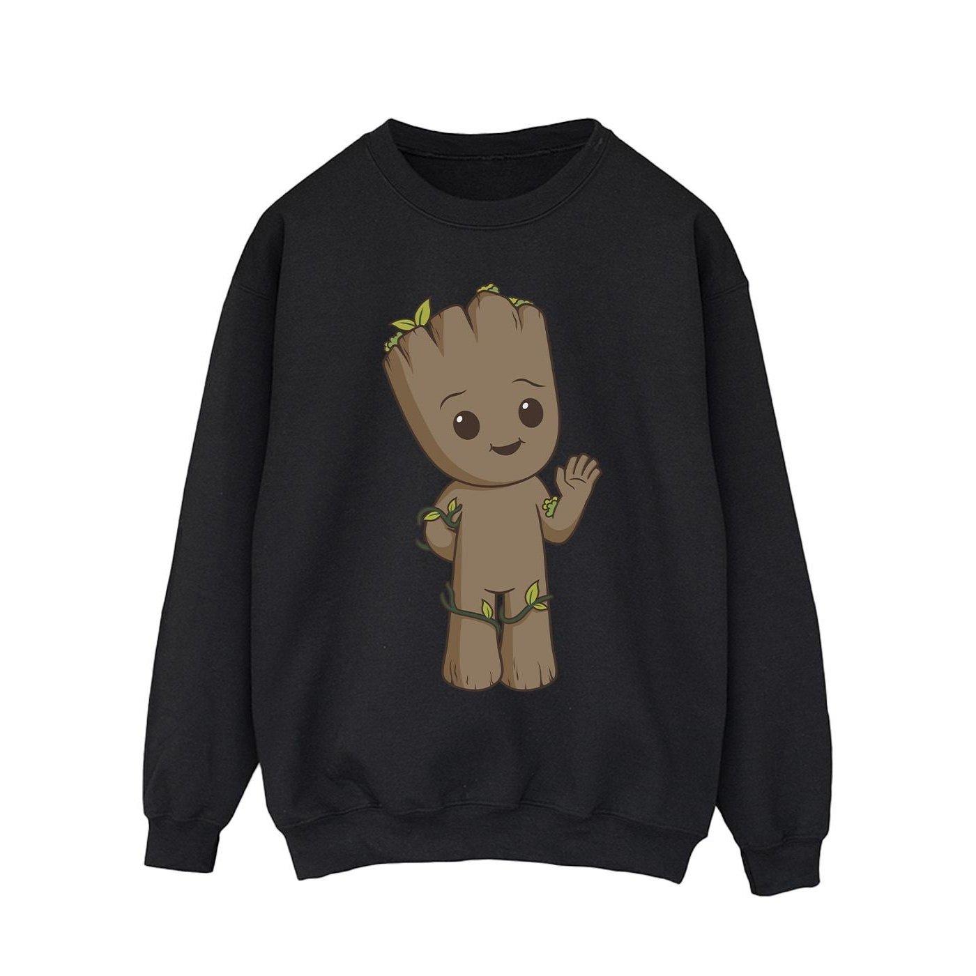 I Am Groot Cute Groot Sweatshirt Herren Schwarz XXL von MARVEL
