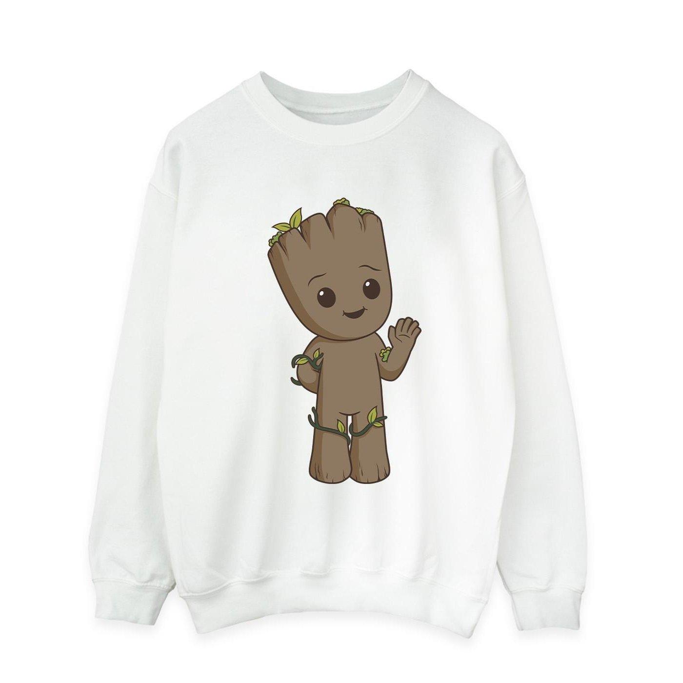 I Am Groot Cute Groot Sweatshirt Herren Weiss XL von MARVEL