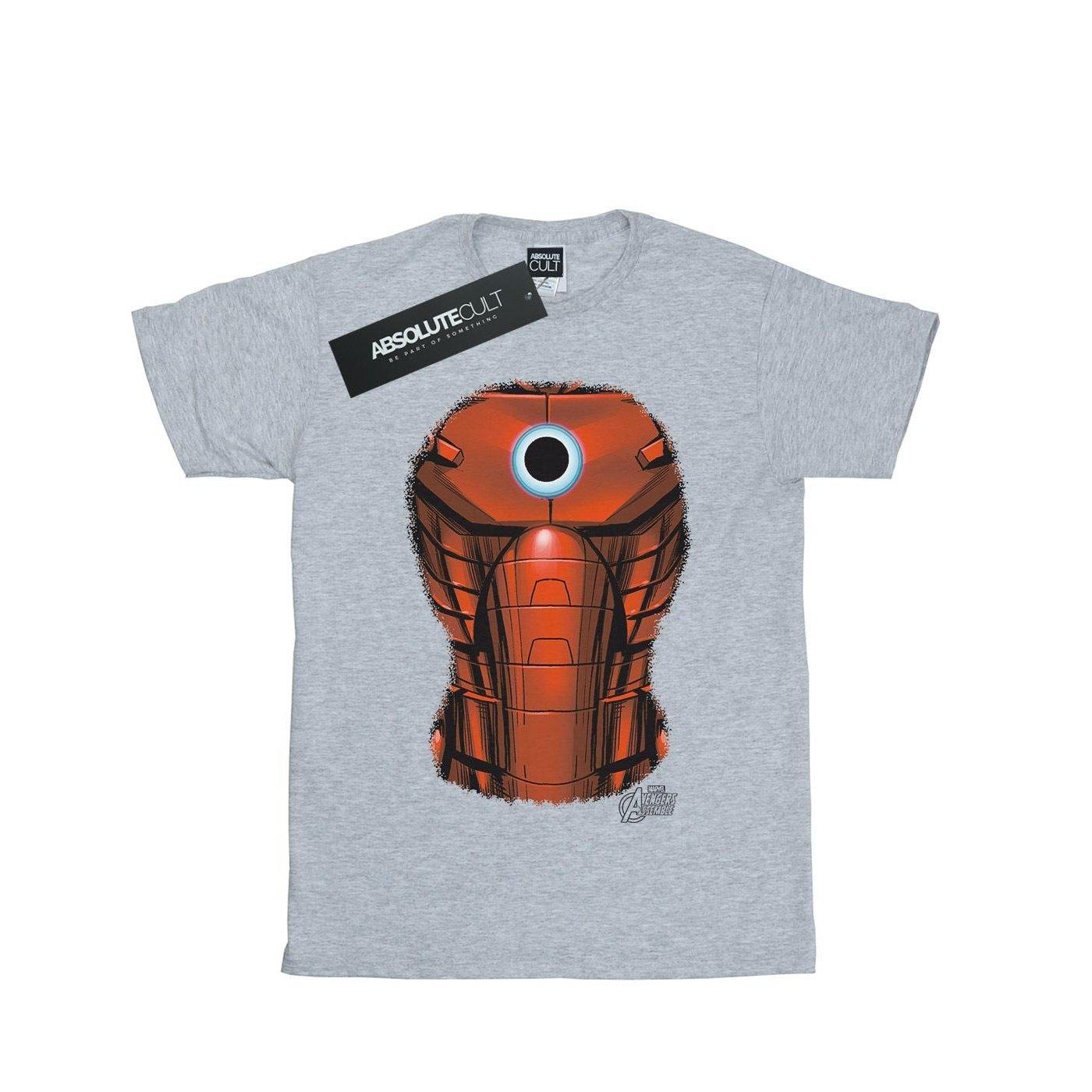 Iron Man Chest Burst Tshirt Damen Grau XXL von MARVEL