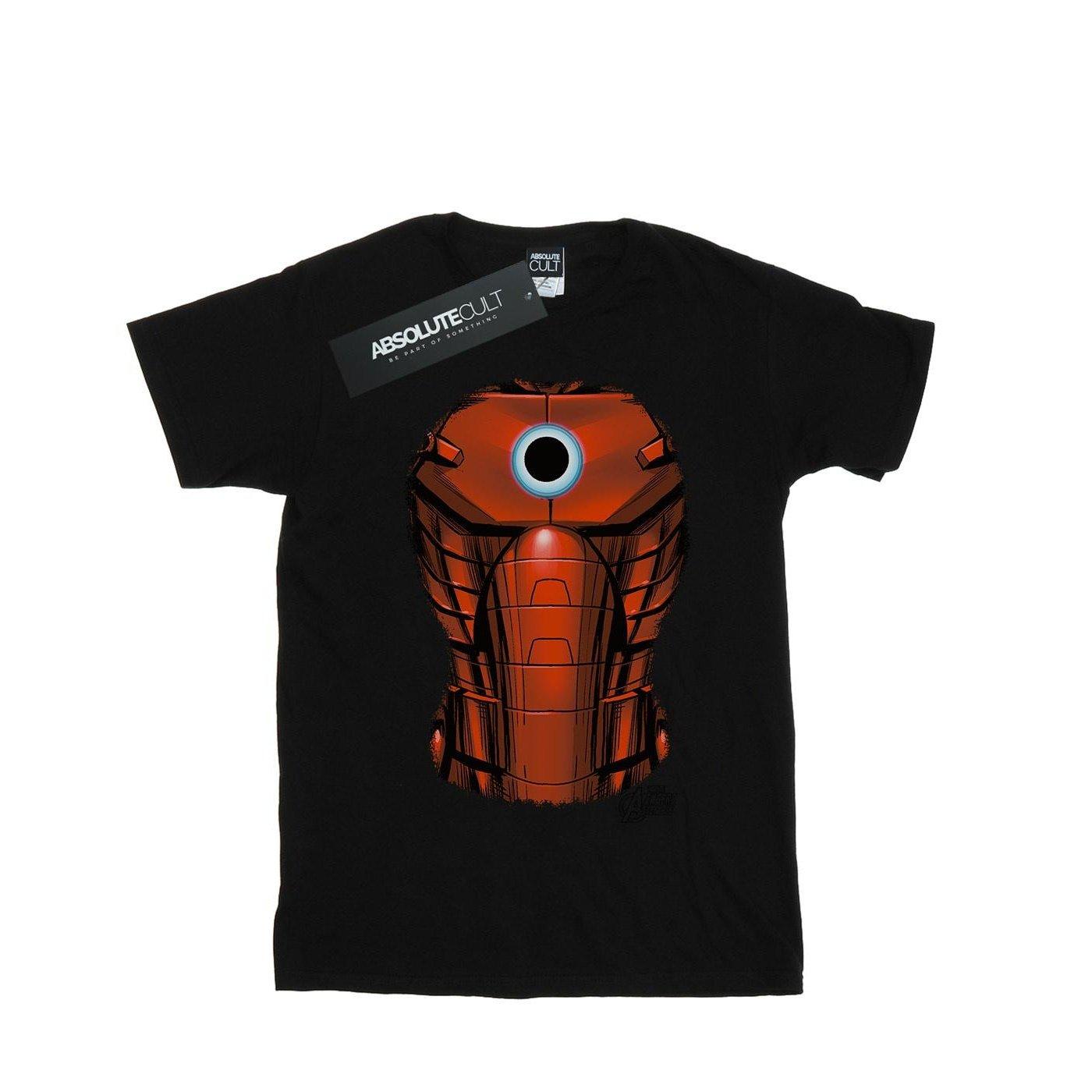 Iron Man Chest Burst Tshirt Damen Schwarz L von MARVEL