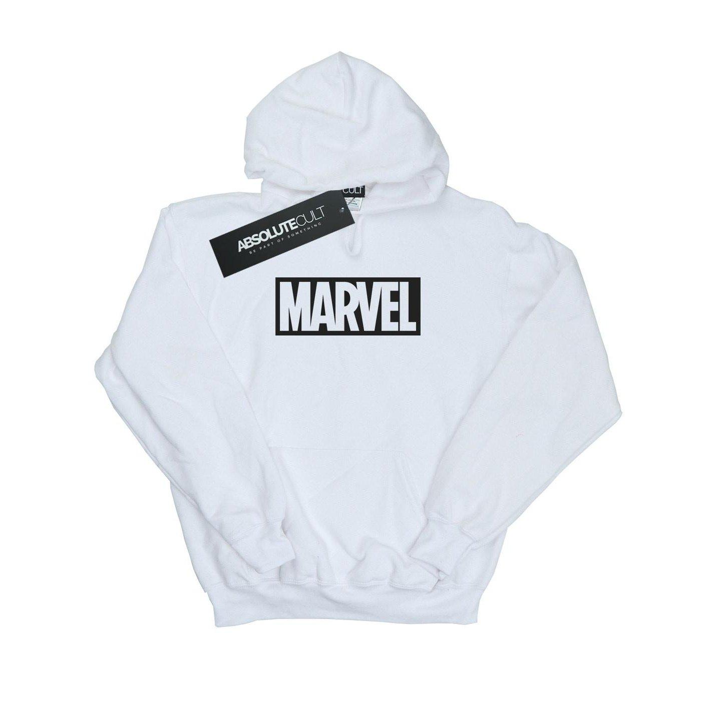 Kapuzenpullover Logo Damen Weiss L von MARVEL