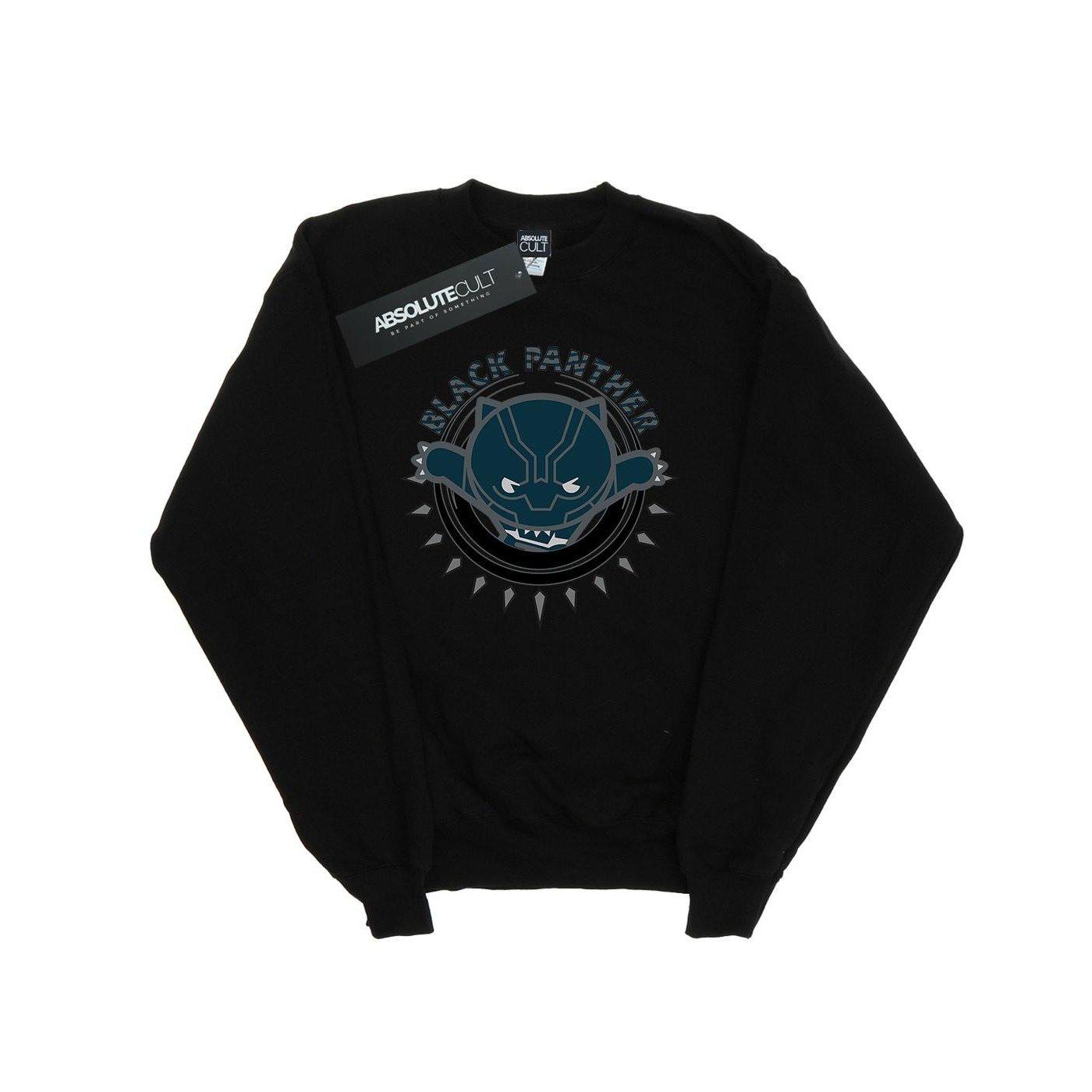 Kawaii Black Panther Pounce Sweatshirt Damen Schwarz L von MARVEL