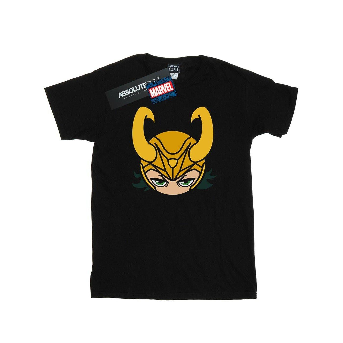 Loki Close Up Tshirt Damen Schwarz XL von MARVEL