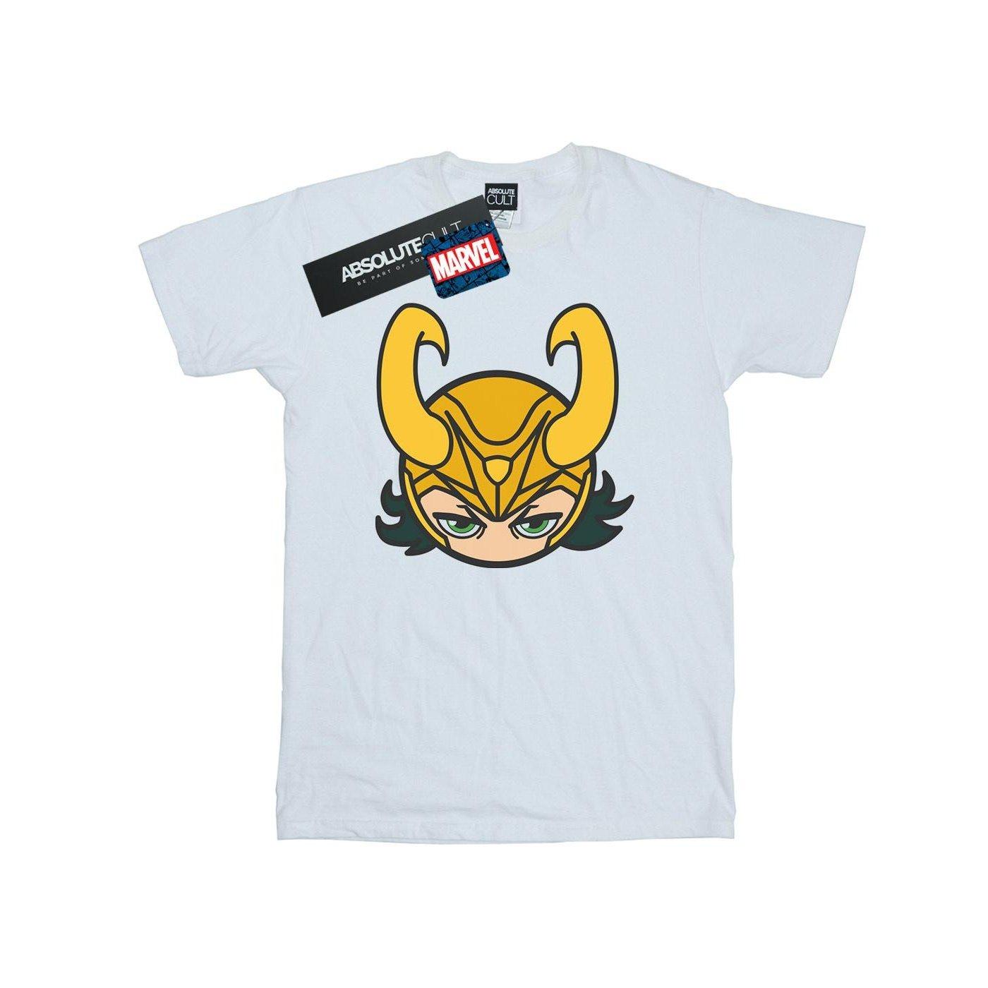 Loki Close Up Tshirt Damen Weiss L von MARVEL