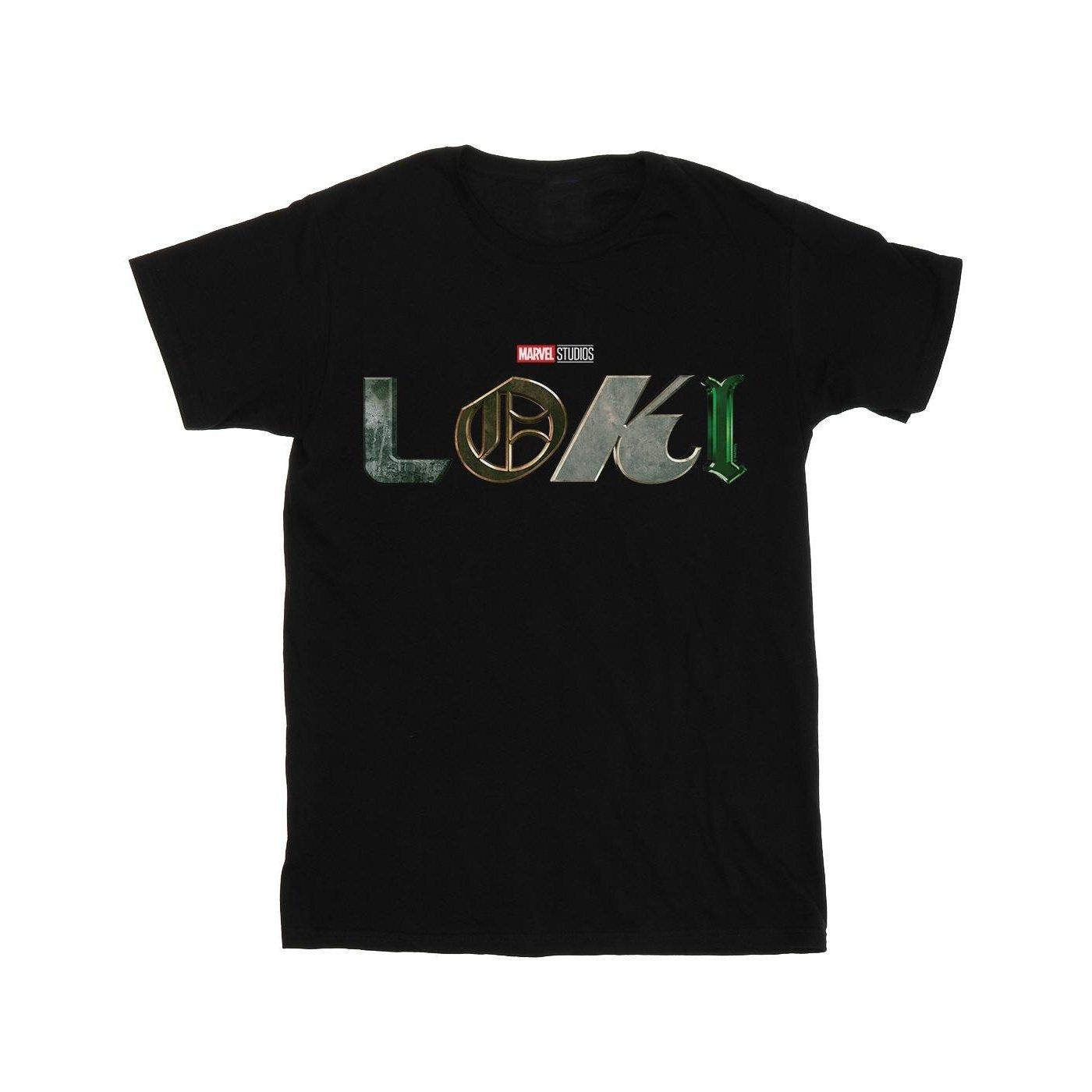 Loki Logo Tshirt Herren Schwarz 3XL von MARVEL