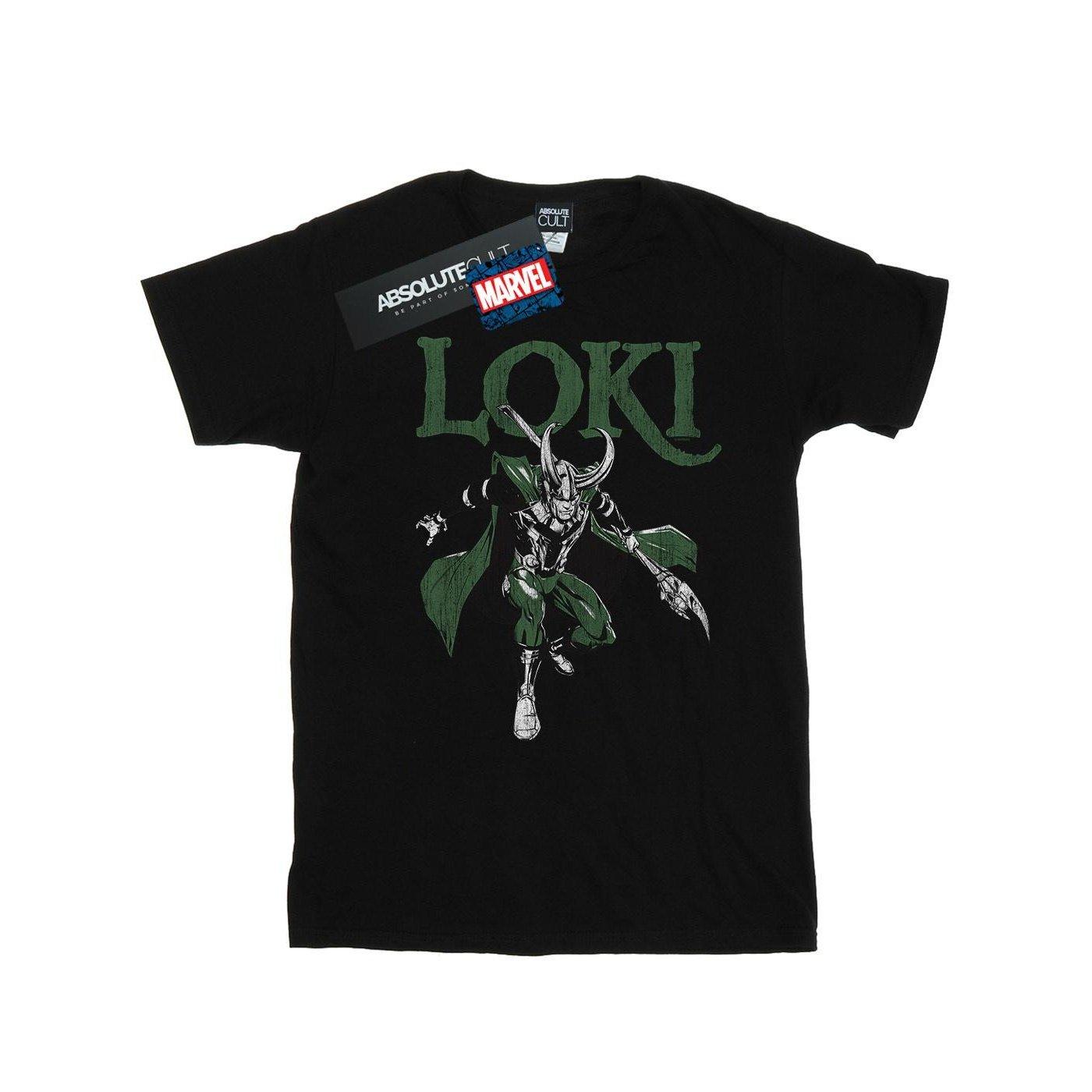 Loki Scepter Tshirt Jungen Schwarz 104 von MARVEL