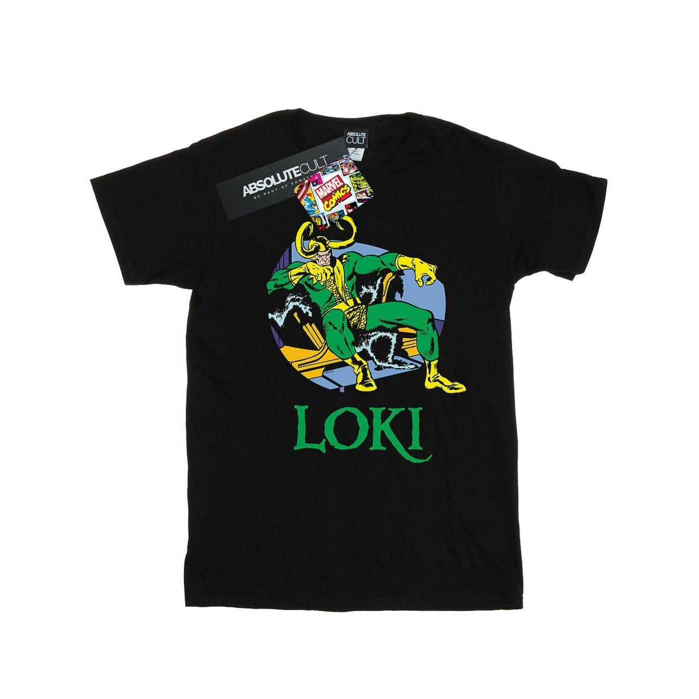 Loki Throne Tshirt Herren Schwarz L von MARVEL