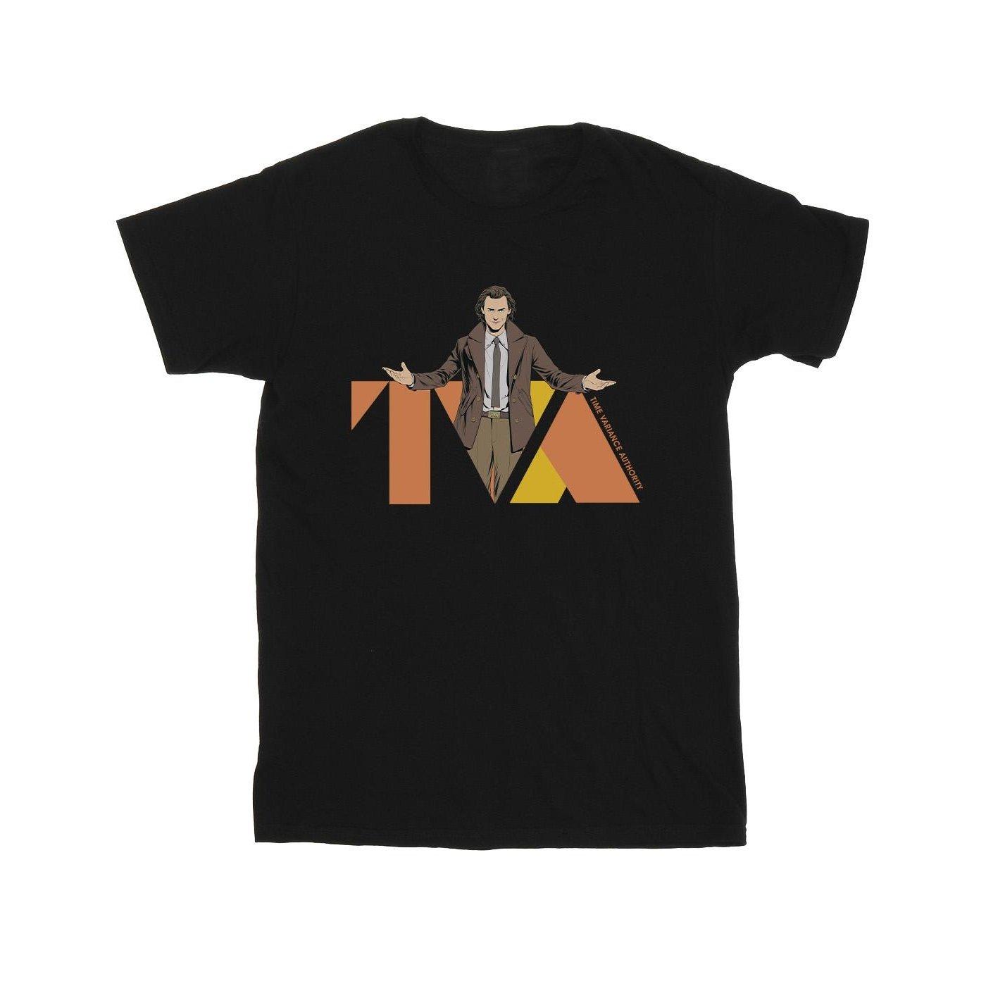 Loki Tva Pose Tshirt Mädchen Schwarz 128 von MARVEL