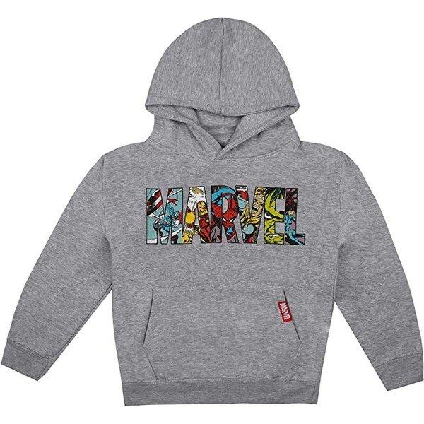 Kapuzenpullover Jungen Taubengrau 134 von MARVEL