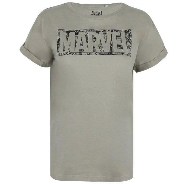Tshirt Logo Damen Khaki M von MARVEL