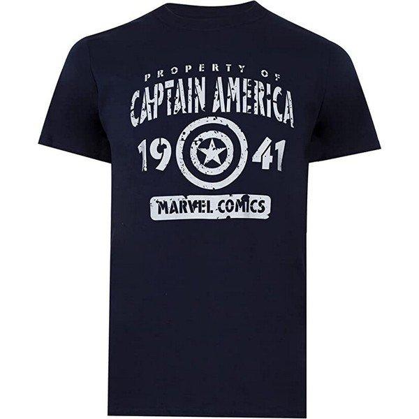 Property Of Captain America Tshirt Herren Marine L von MARVEL