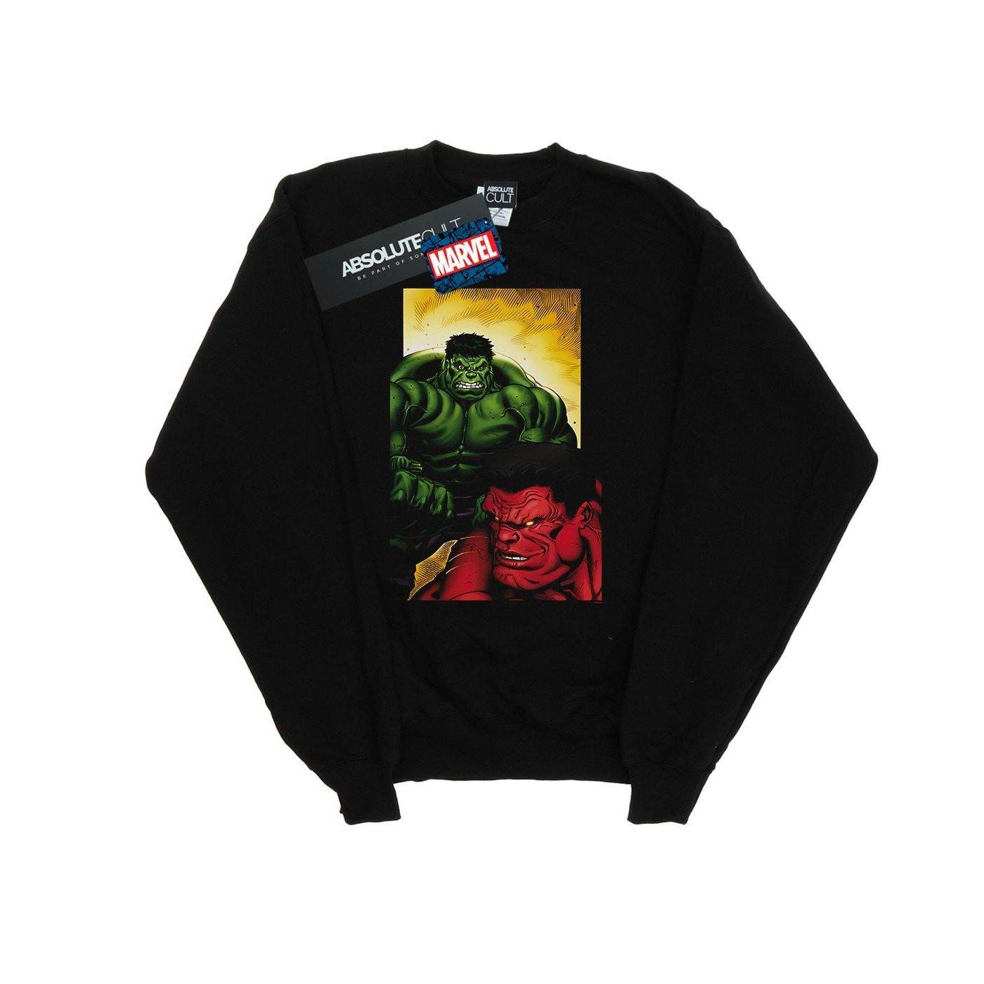 Red Hulk Vs Green Hulk Sweatshirt Herren Schwarz L von MARVEL