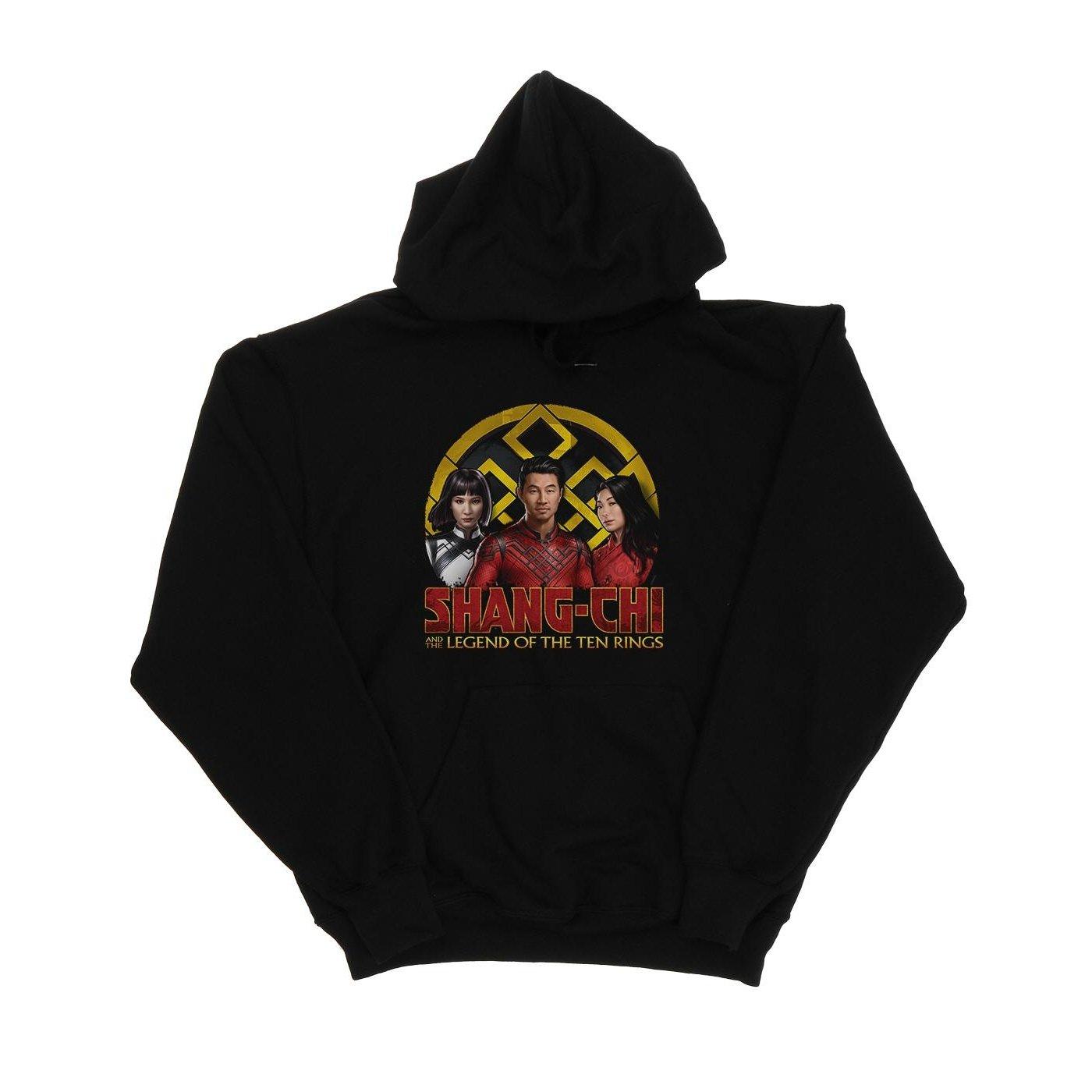 Shangchi And The Legend Of The Ten Rings Group Logo Emblem Kapuzenpullover Mädchen Schwarz 116 von MARVEL