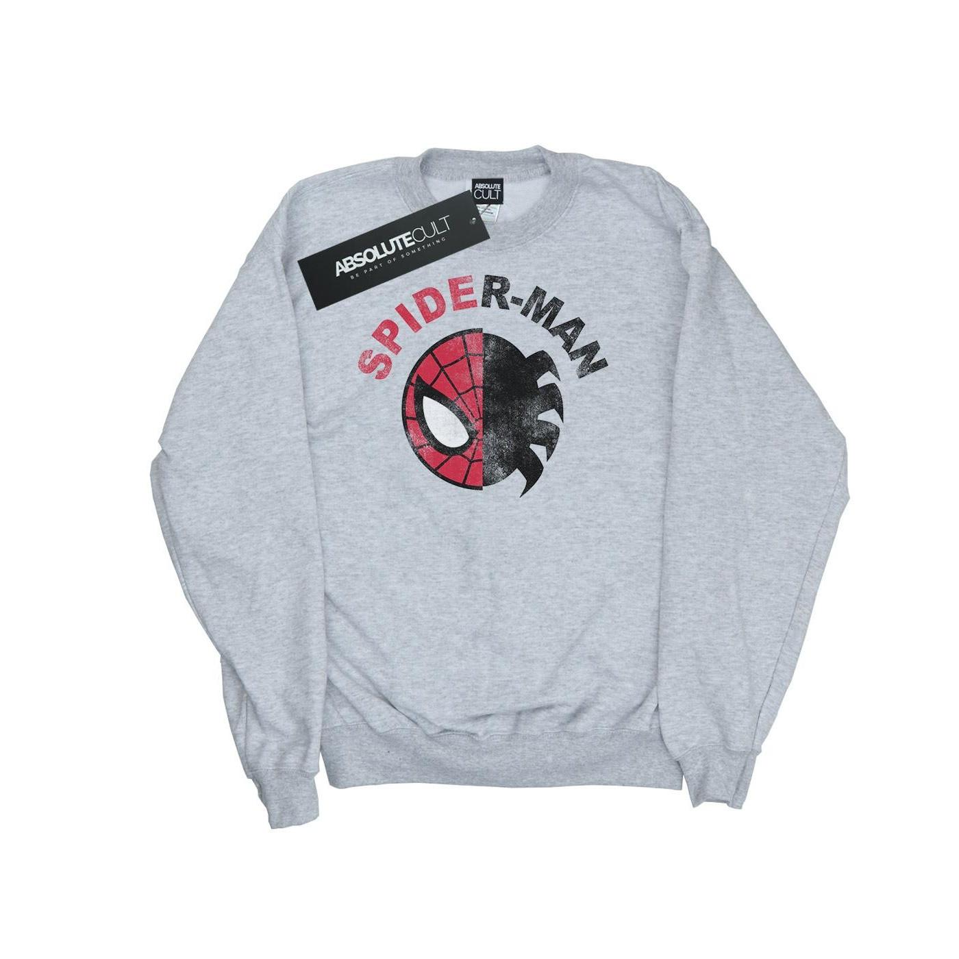 Spiderman Classic Split Sweatshirt Jungen Grau 116 von MARVEL