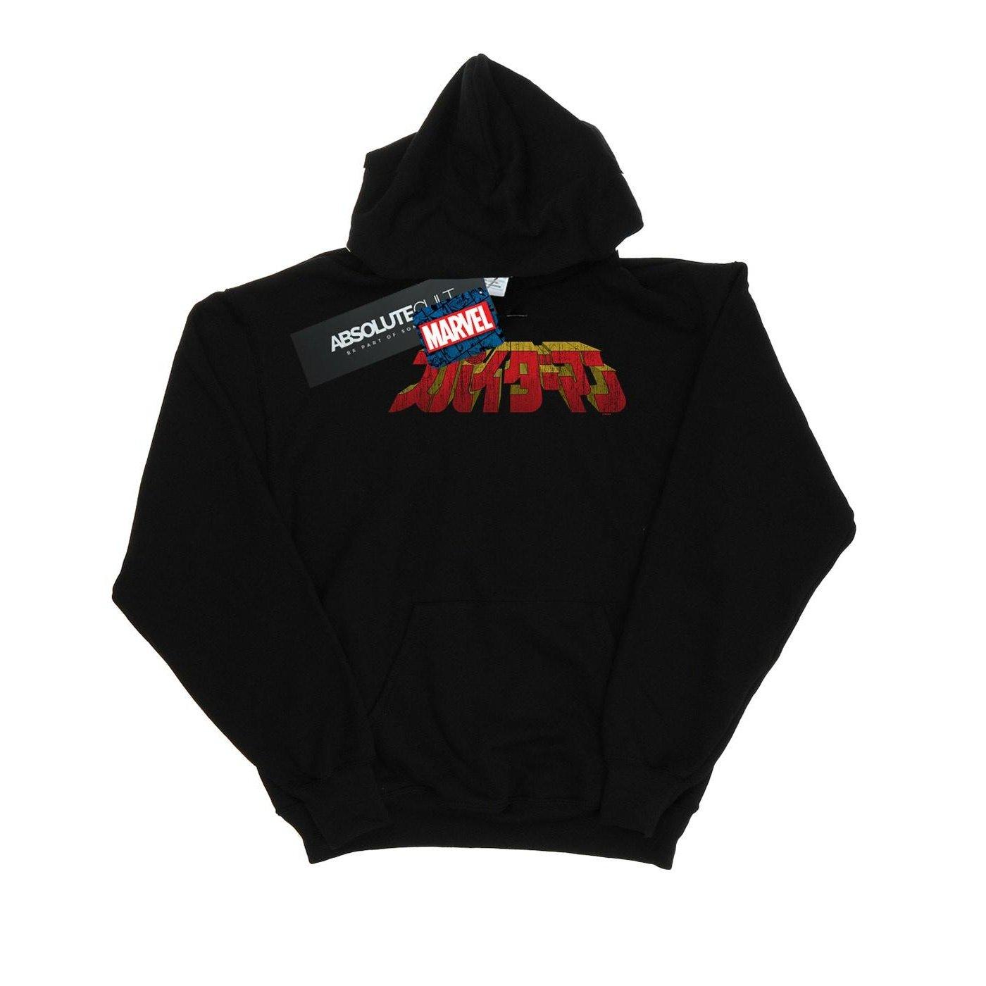 Spiderman Japanese Logo Kapuzenpullover Mädchen Schwarz 140/146 von MARVEL