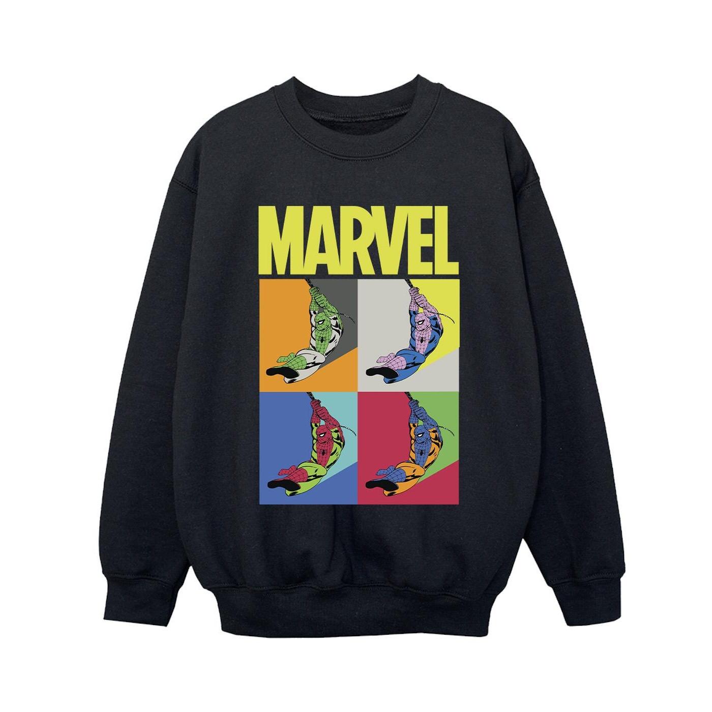 Spiderman Pop Art Sweatshirt Jungen Schwarz 140/146 von MARVEL