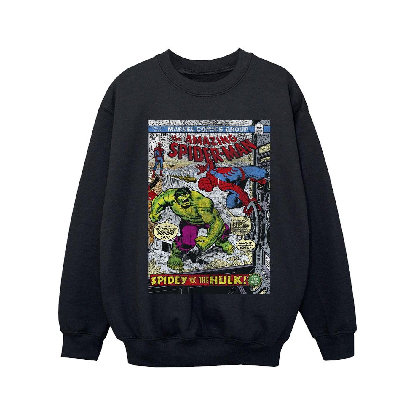 Spiderman Vs Hulk Cover Sweatshirt Mädchen Schwarz 152-158 von MARVEL