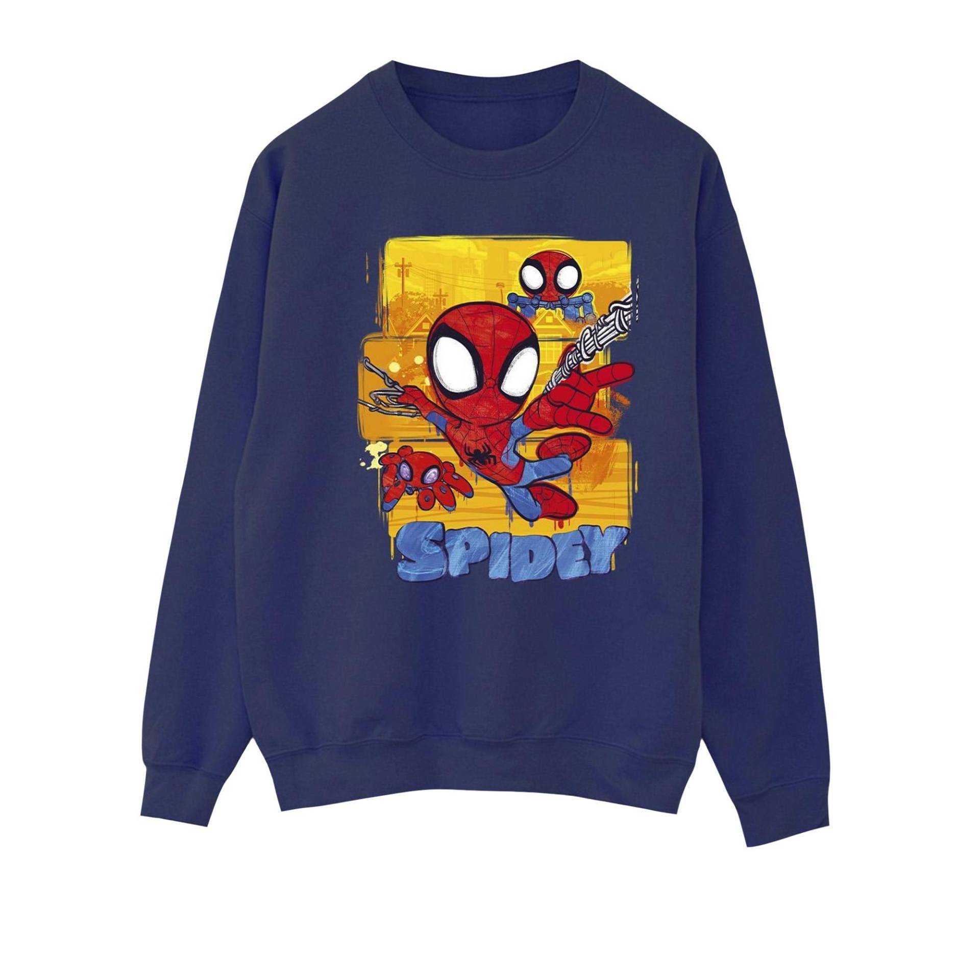 Spidey And His Amazing Friends Flying Sweatshirt Damen Marine M von MARVEL