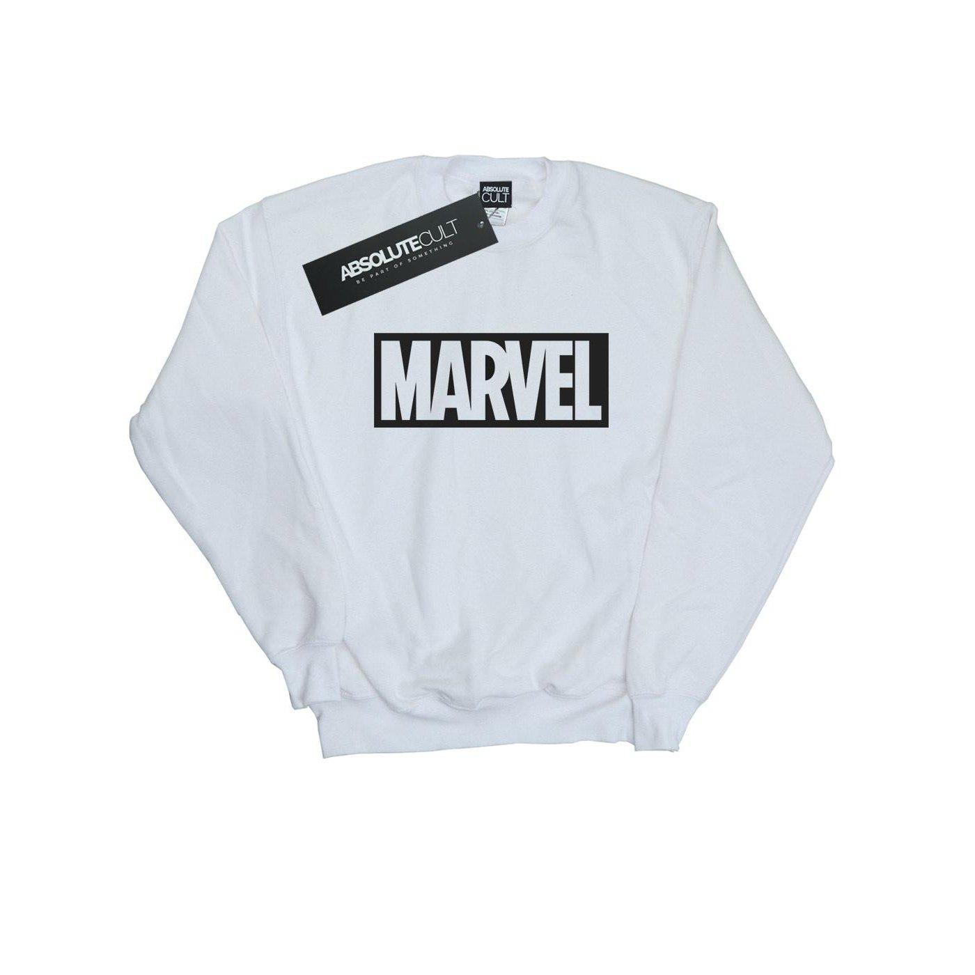 Sweatshirt Logo Damen Weiss L von MARVEL